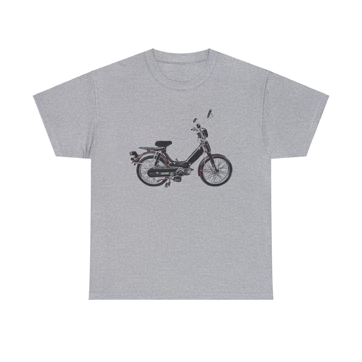 Vintage 1978 Pedal Moped Scooter Mini Bike Motorcycle Moped Heavy Cotton Tee