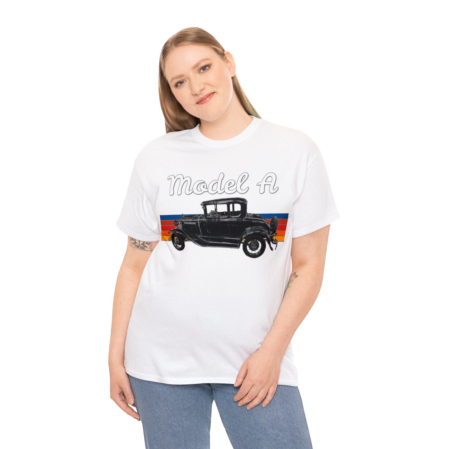 Vintage Model A Car, 1930 Model A Coupe Vintage American Car Heavy Cotton Tee