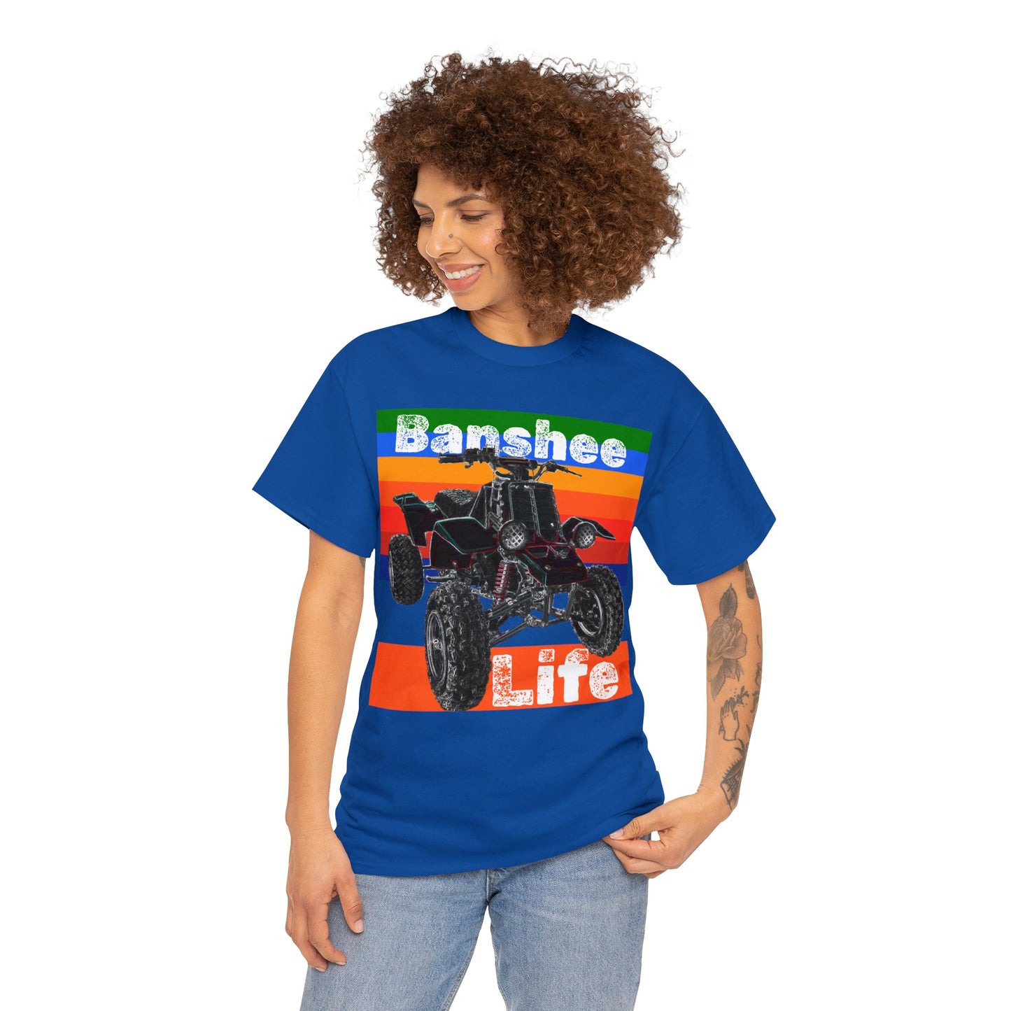 Banshee Quad ATV, Banshee Four Wheeler, Quad Bike Heavy Cotton Tee