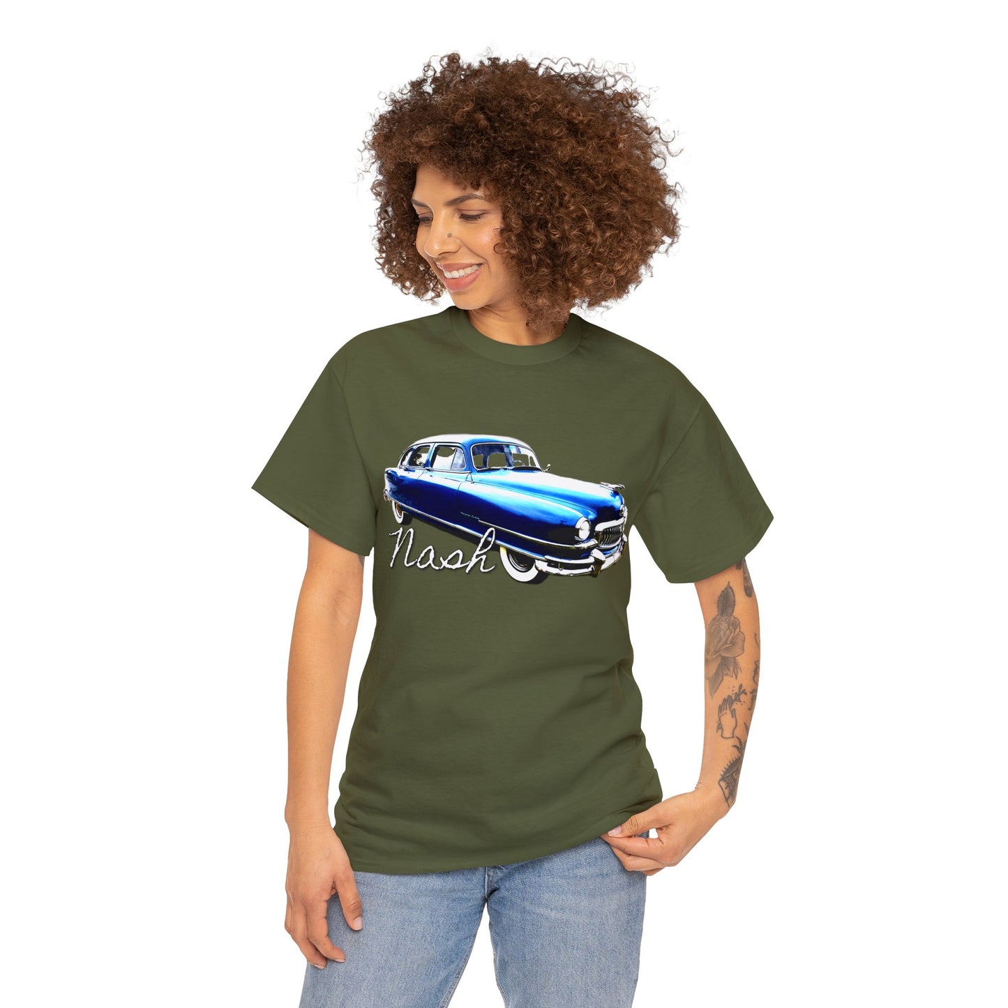 Nash Car, Vintage Car, Retro American Car, Mercury Heavy Cotton Tee