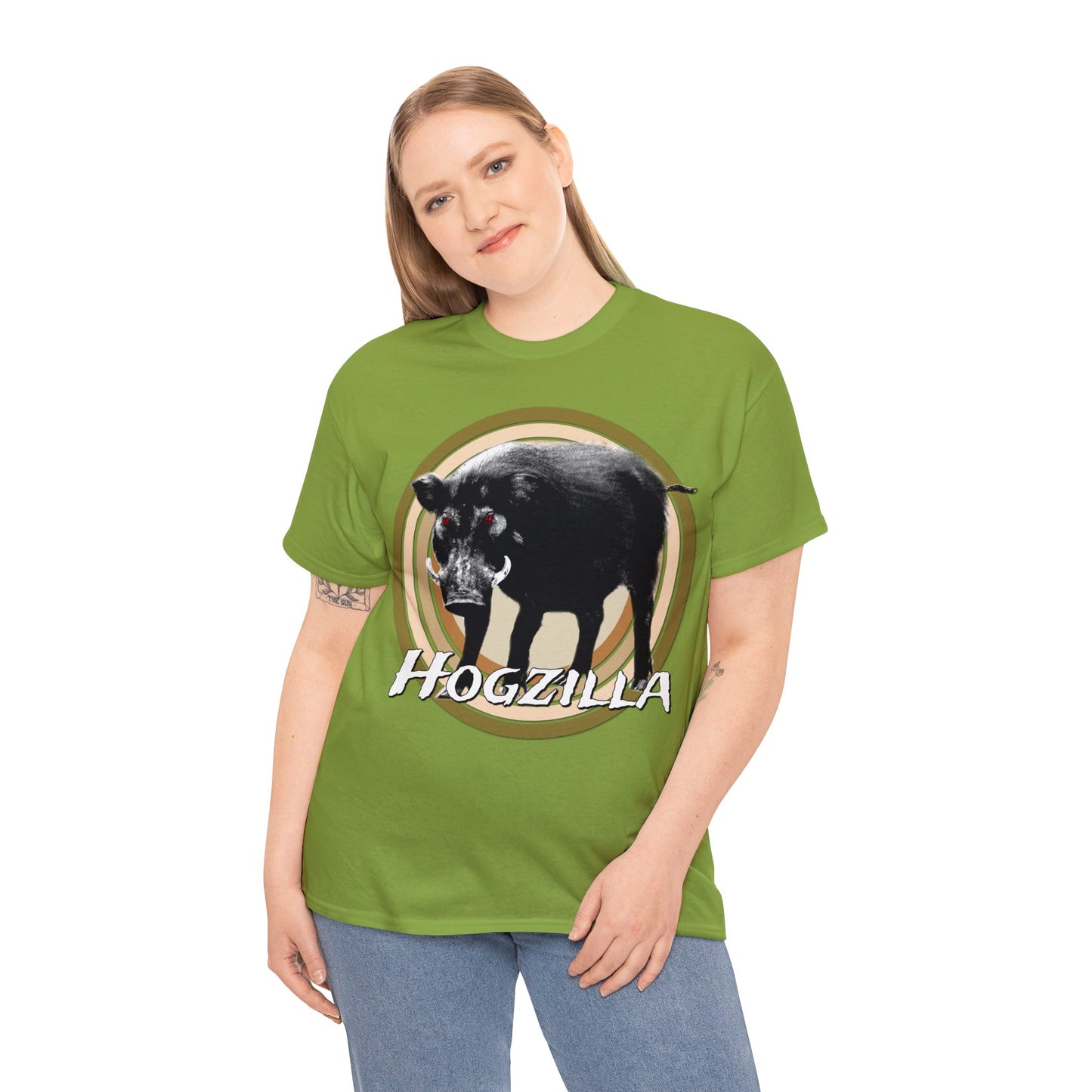 Wild Hog Hunting, Wild Hog, Hog Wild, Hog Boar Hunter, Hogzilla Heavy Cotton Tee