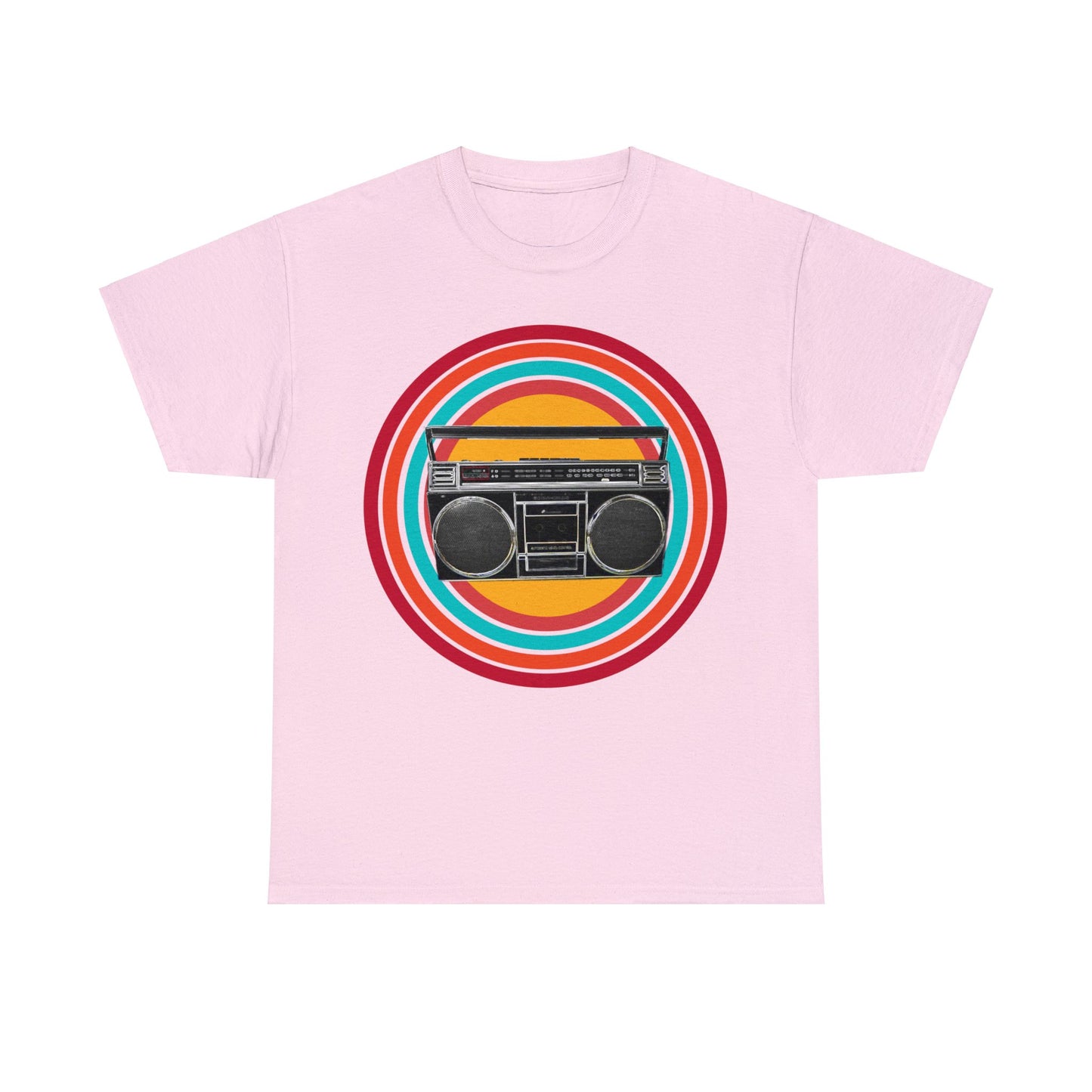 Jam Box, Ghetto Blaster, Boombox, Vintage Radio, Retro Cassette Player Heavy Cotton Tee