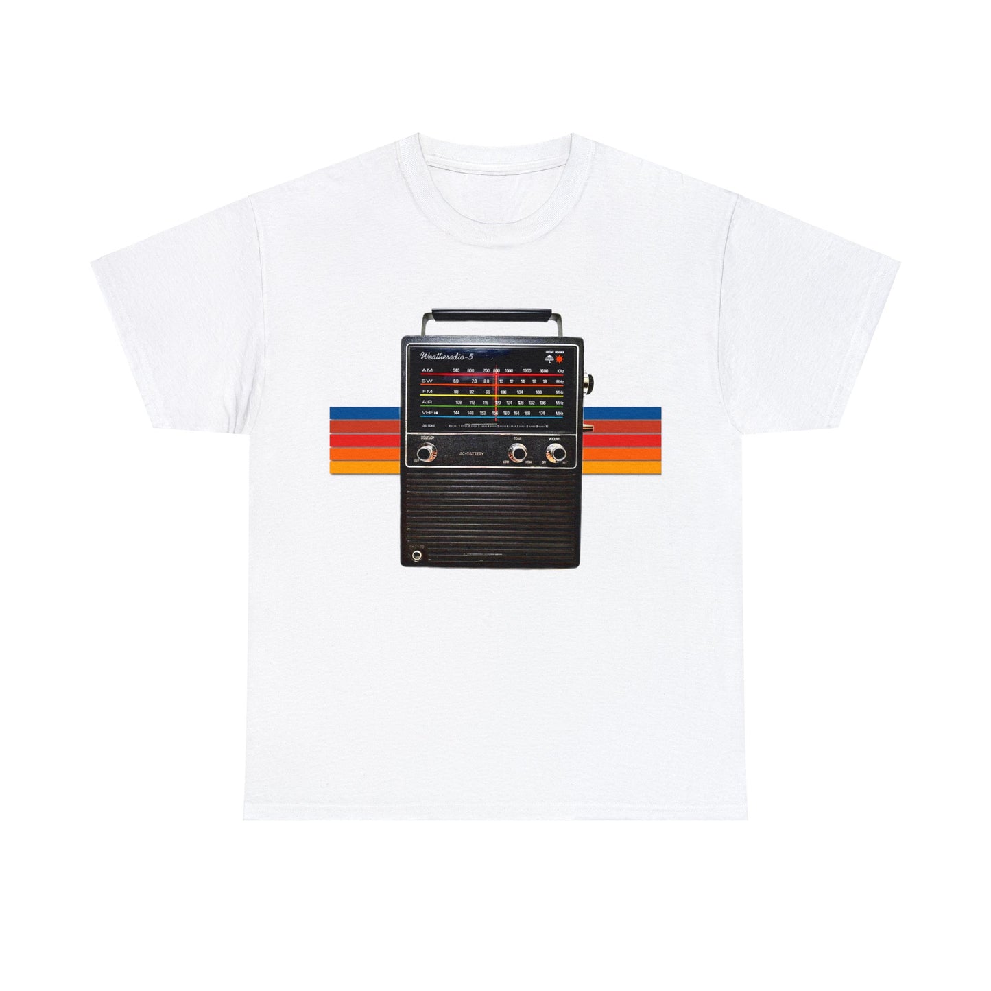 Vintage Retro 1970s AM FM Shortwave Radio Heavy Cotton Tee