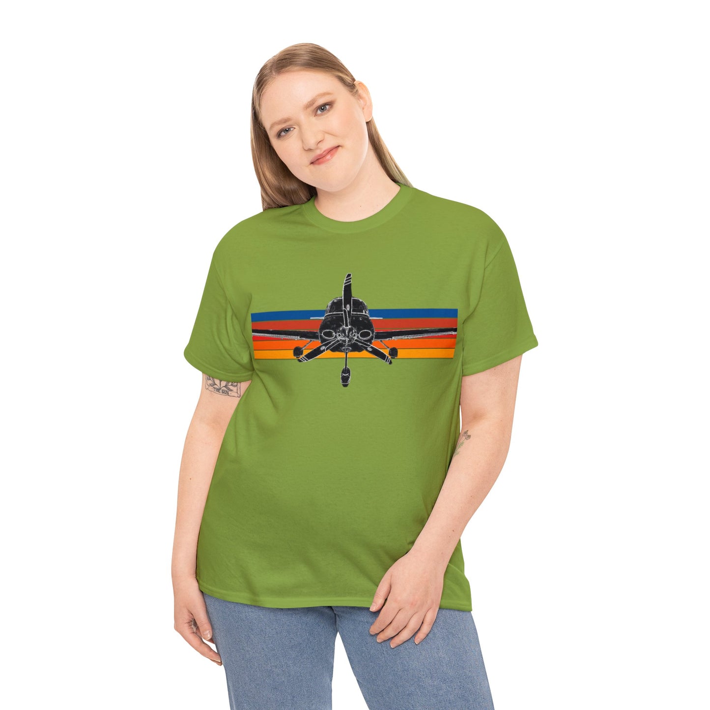 Private Airplane, Prop Plane, SR22 GTS Airplane Heavy Cotton Tee