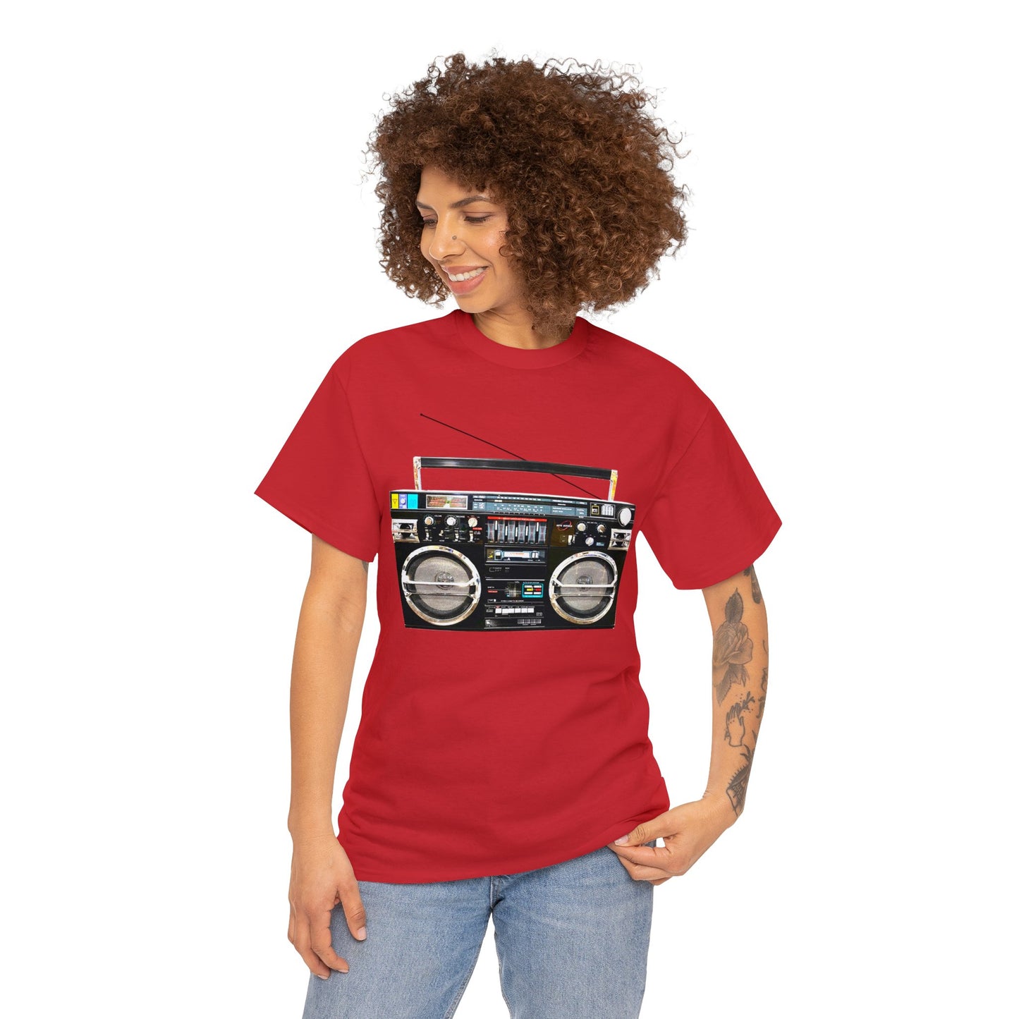 Jambox, Boom Box, Ghetto Blaster, Radio, Tape Player Heavy Cotton Tee