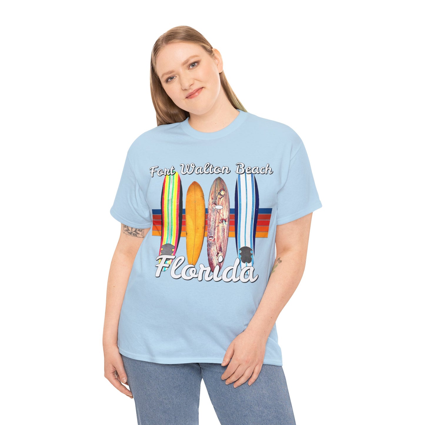 Fort Walton Beach, Vintage Ft Walton, Retro Fort Walton Heavy Cotton Tee