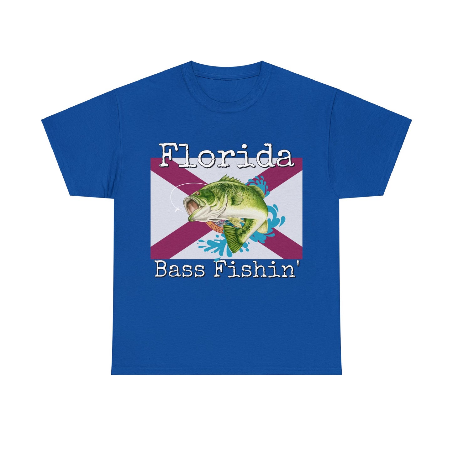 Vintage Florida Flag Bass Fishing Heavy Cotton Tee