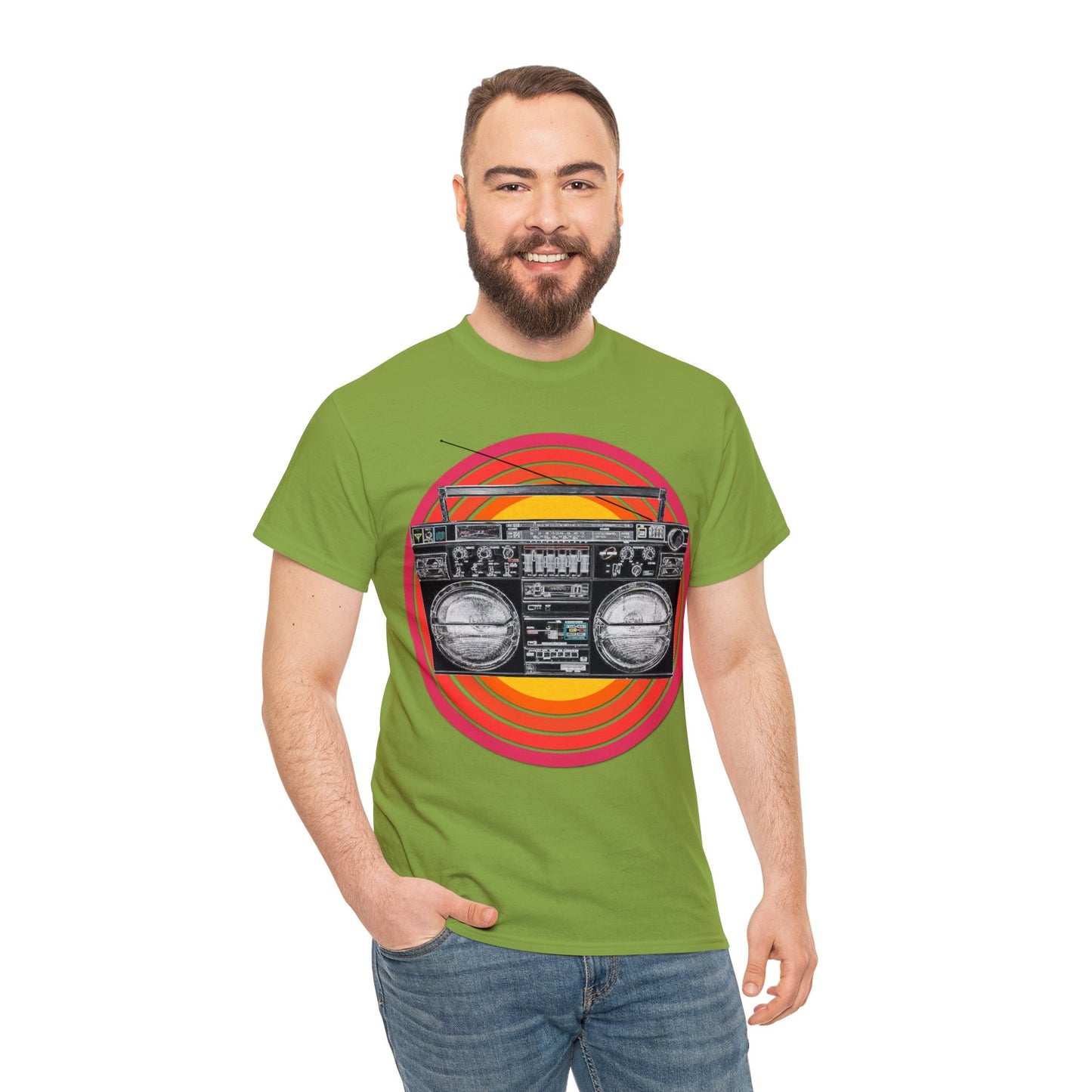 Jambox, Boom Box, Ghetto Blaster, Radio, Tape Player Heavy Cotton Tee