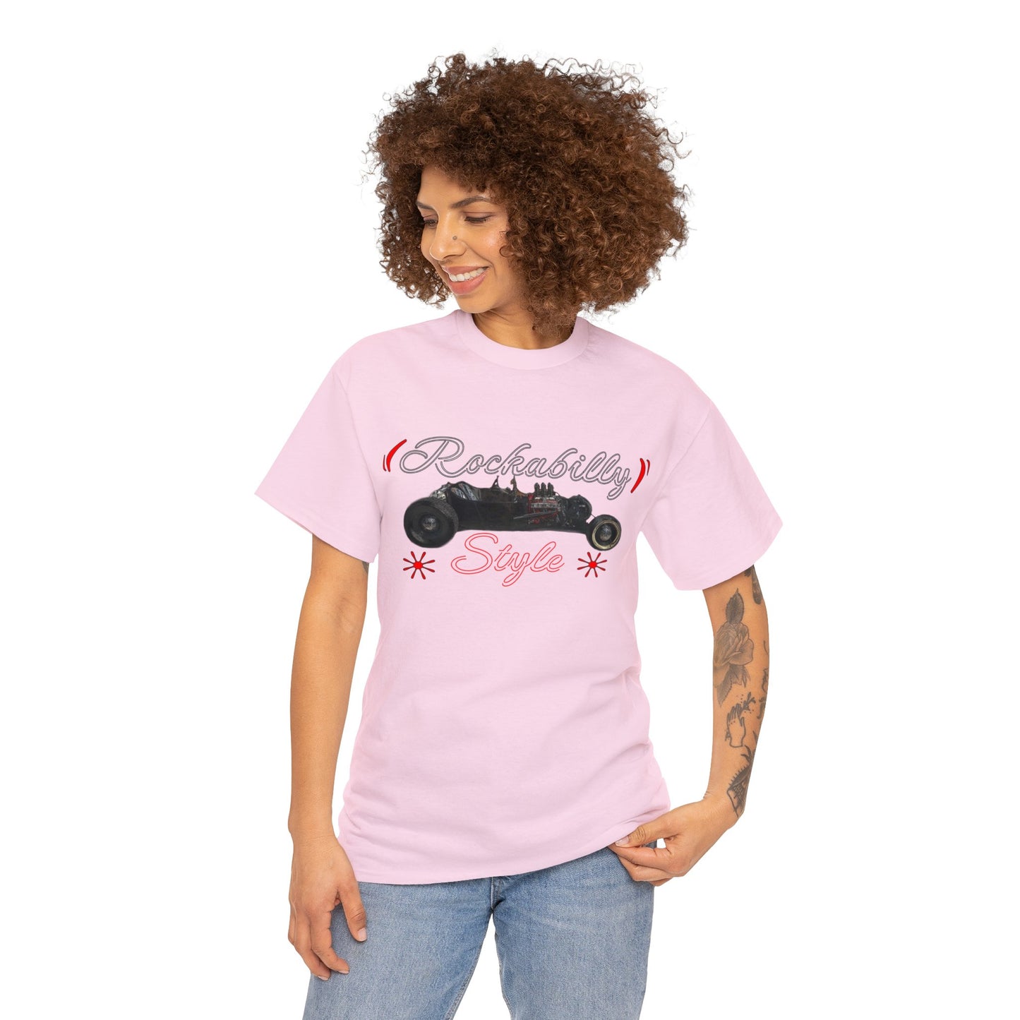 Rockabilly Style Model A Rat Rod Speed Shop 1957 Heavy Cotton Tee