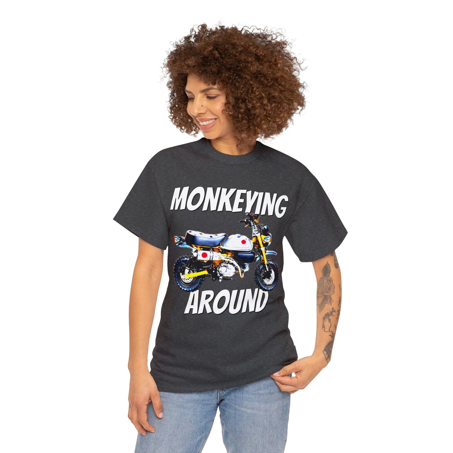 125Z Monkey Motorcycle, Mini Bike, Motocross, Off Road Heavy Cotton Tee