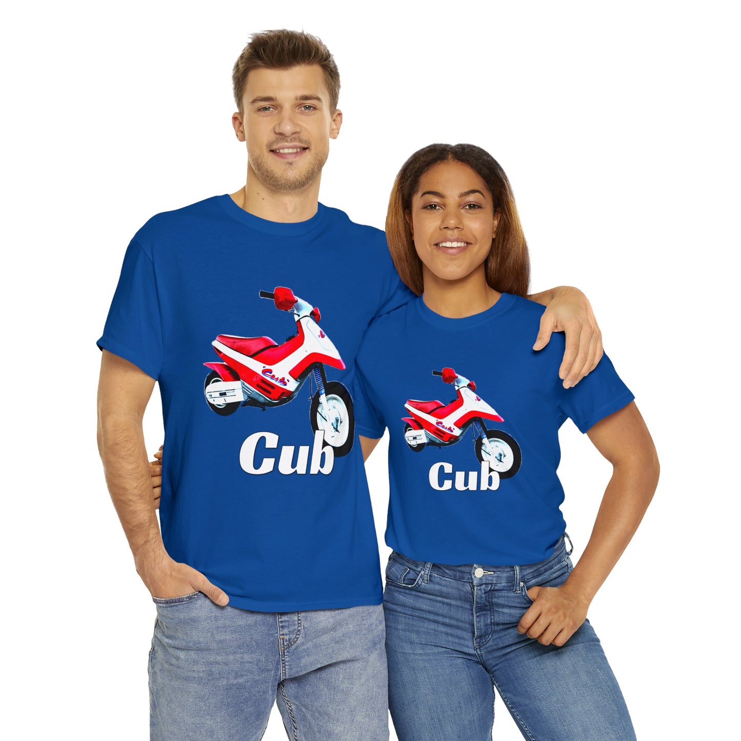 Vintage Cub Motorcycle, Cub Mini Bike, Retro Cub Motocross Bike Heavy Cotton Tee