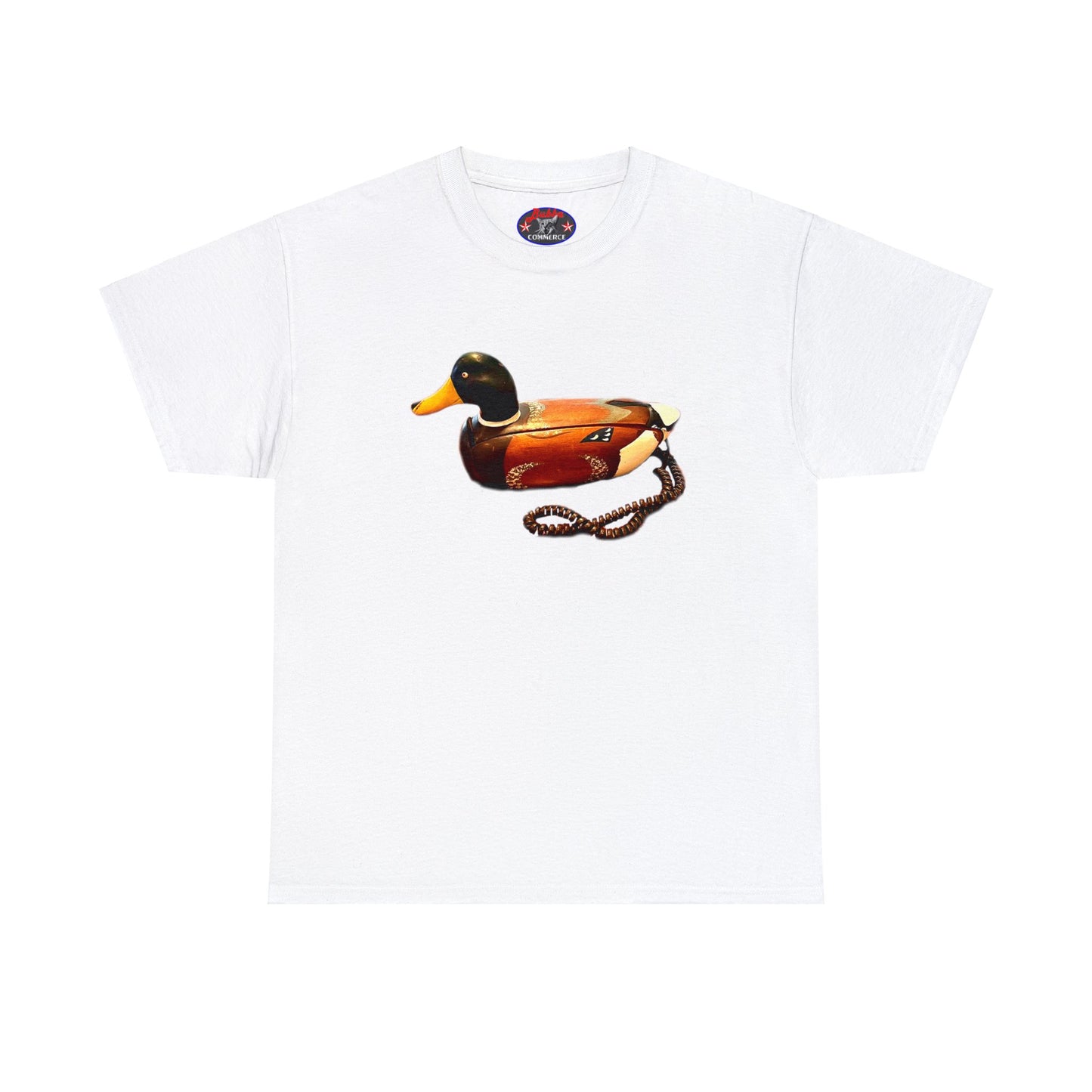 Vintage Retro Duck Mallard Telephone Lan Line Heavy Cotton Tee