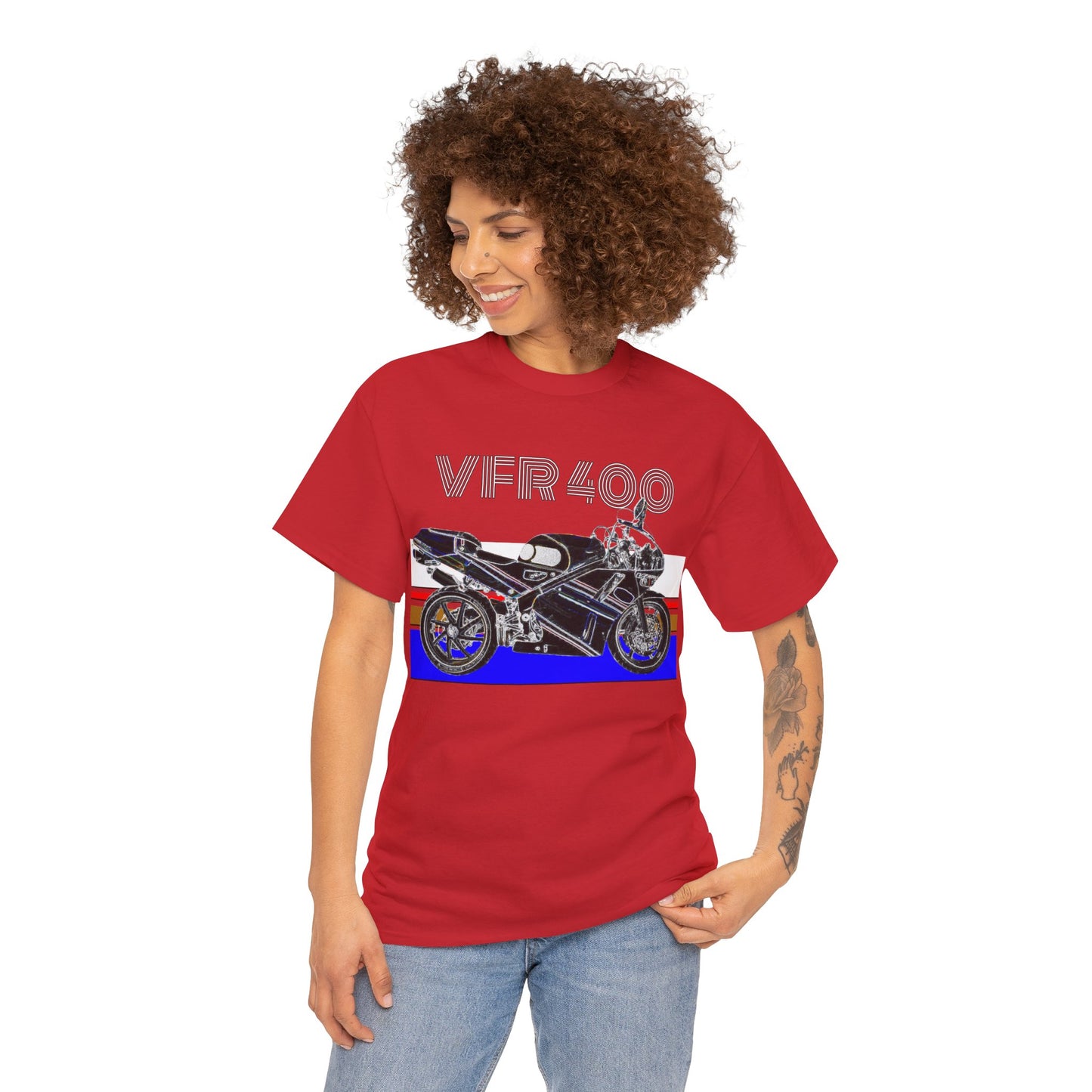 VFR 400 Motorcycle, Street Bike, Street Motorcycle, Sport Bike Heavy Cotton Tee