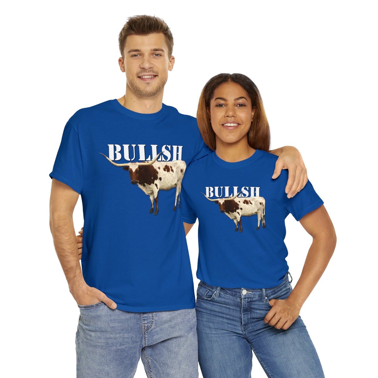 Bullsh, Longhorn, Cow, Cattle, Funny, Texas, Country Heavy Cotton Tee