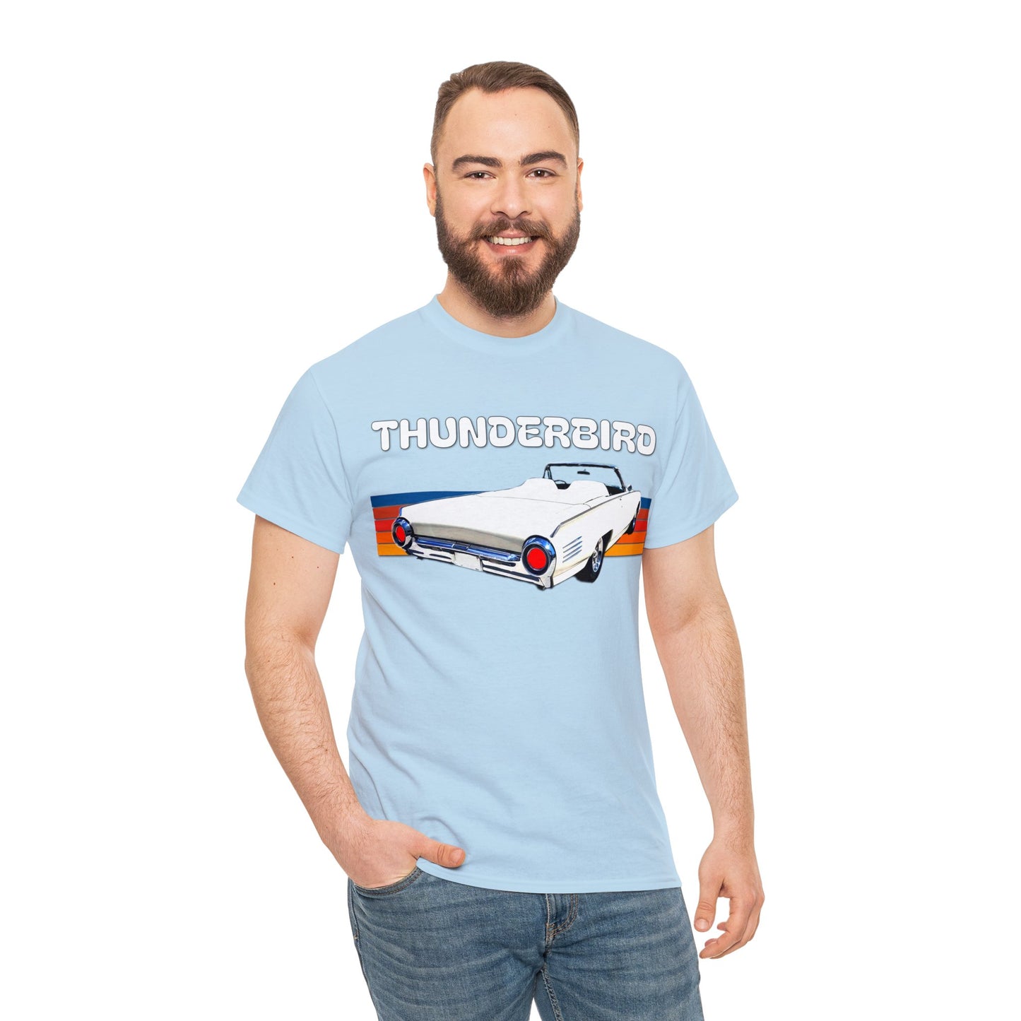 Thunderbird Vintage American Automobile, Antique American Car Heavy Cotton Tee