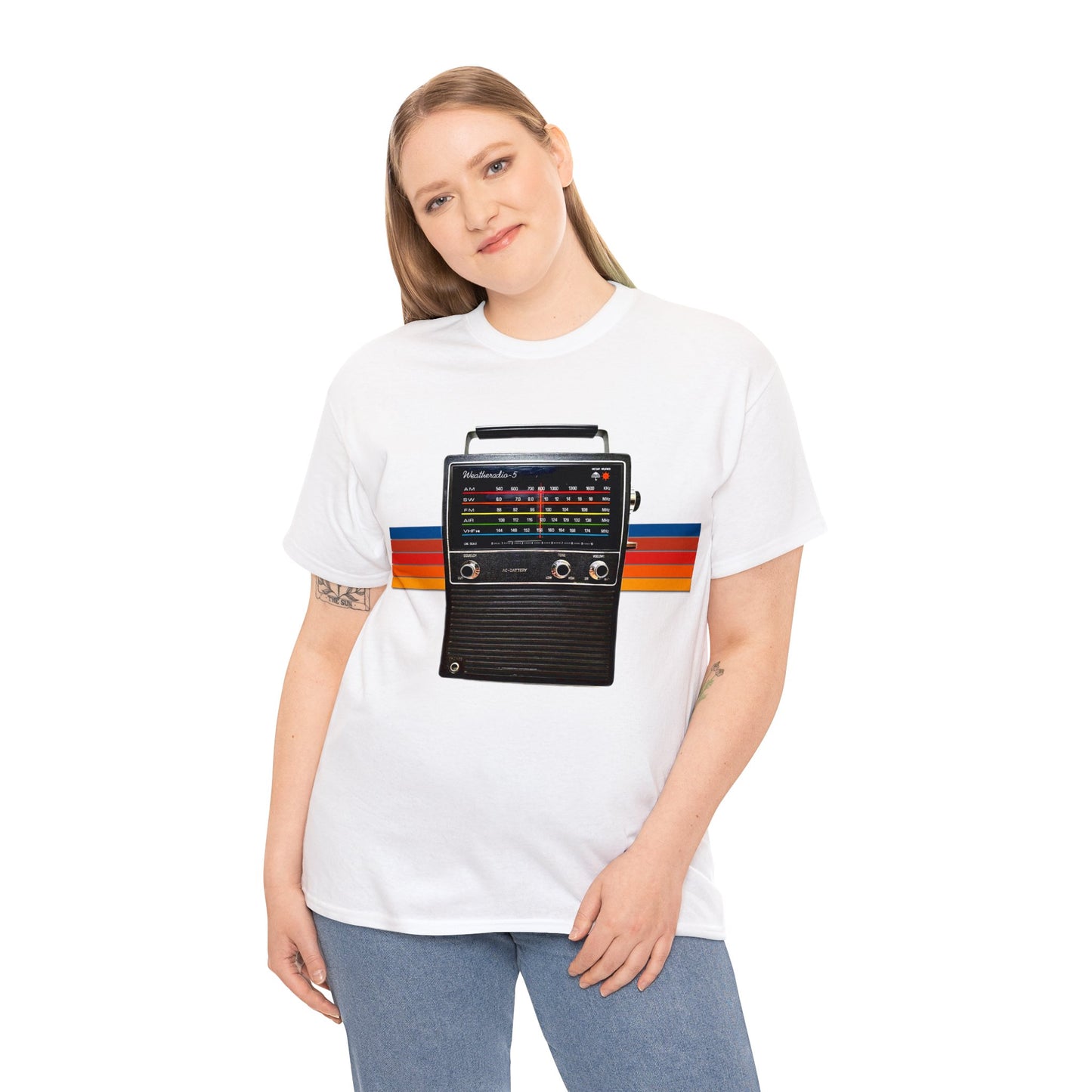 Vintage Retro 1970s AM FM Shortwave Radio Heavy Cotton Tee