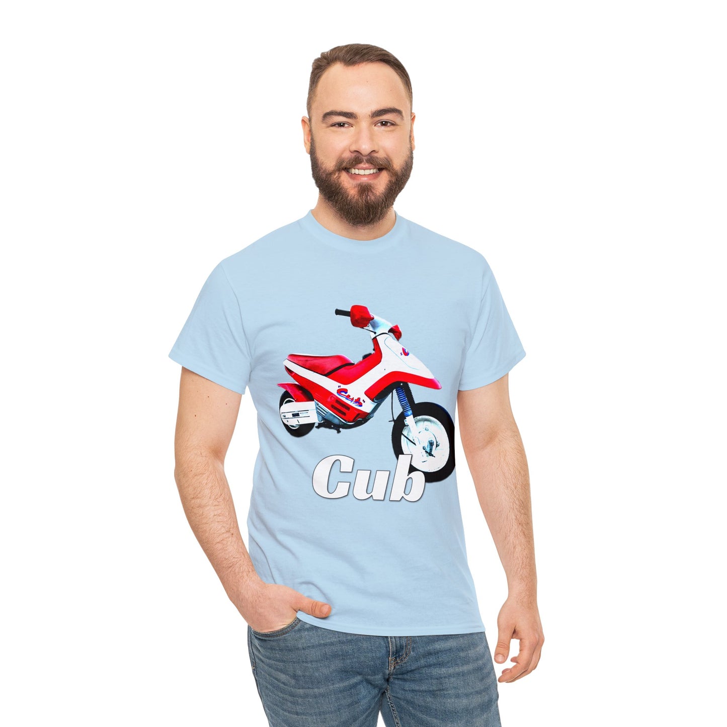 Vintage Cub Motorcycle, Cub Mini Bike, Retro Cub Motocross Bike Heavy Cotton Tee