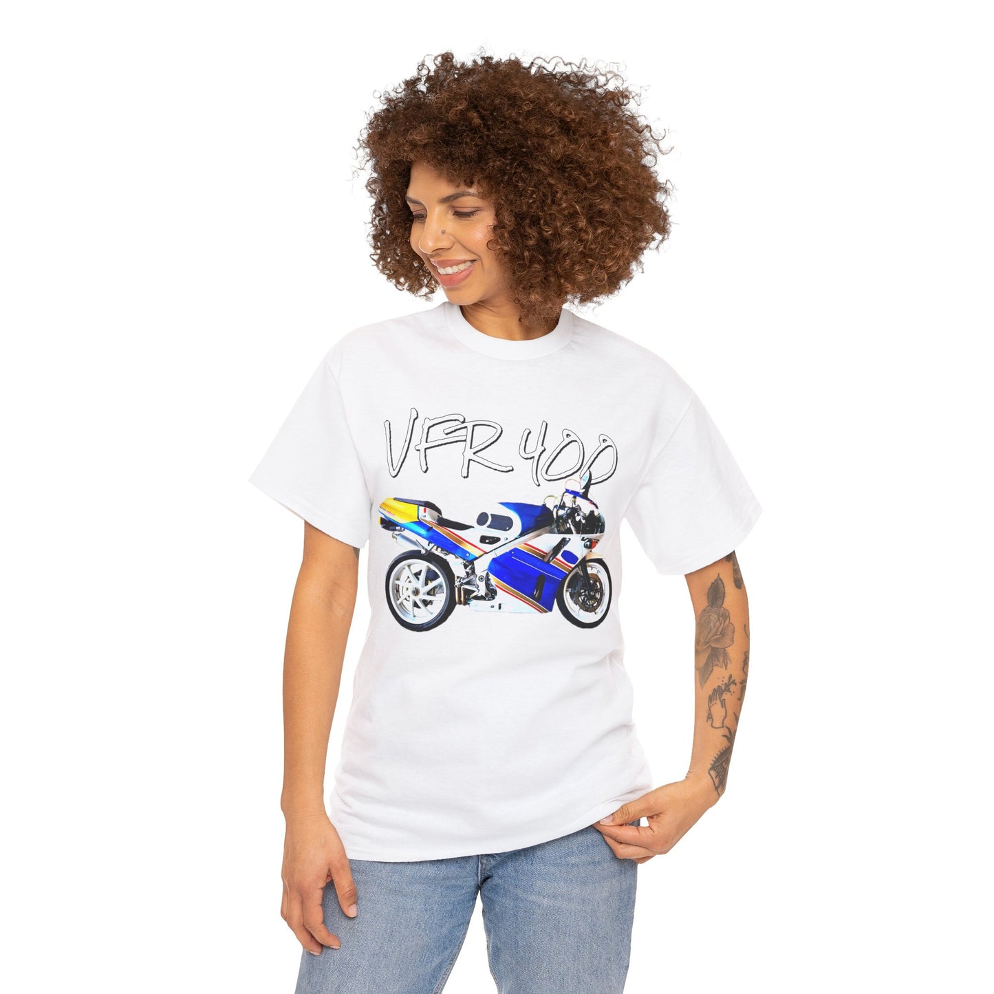 VFR 400 Motorcycle, Street Bike, Street Motorcycle, Sport Bike Heavy Cotton Tee