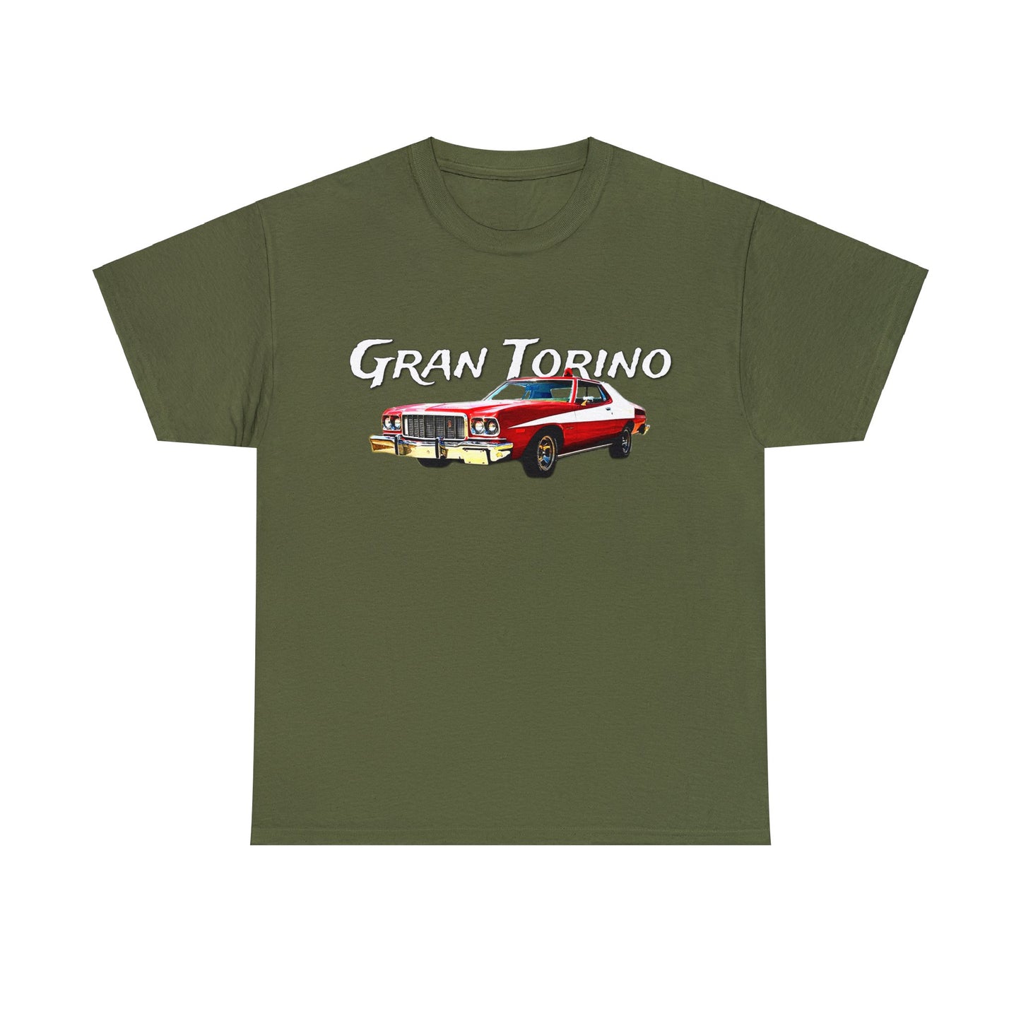 Gran Torino, Vintage Car, Retro Automobile, American Antique Car Heavy Cotton Tee