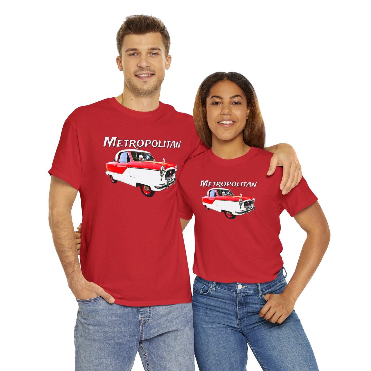 Metropolitan Car, Vintage Nash, Retro Metropolitan Automobile Heavy Cotton Tee