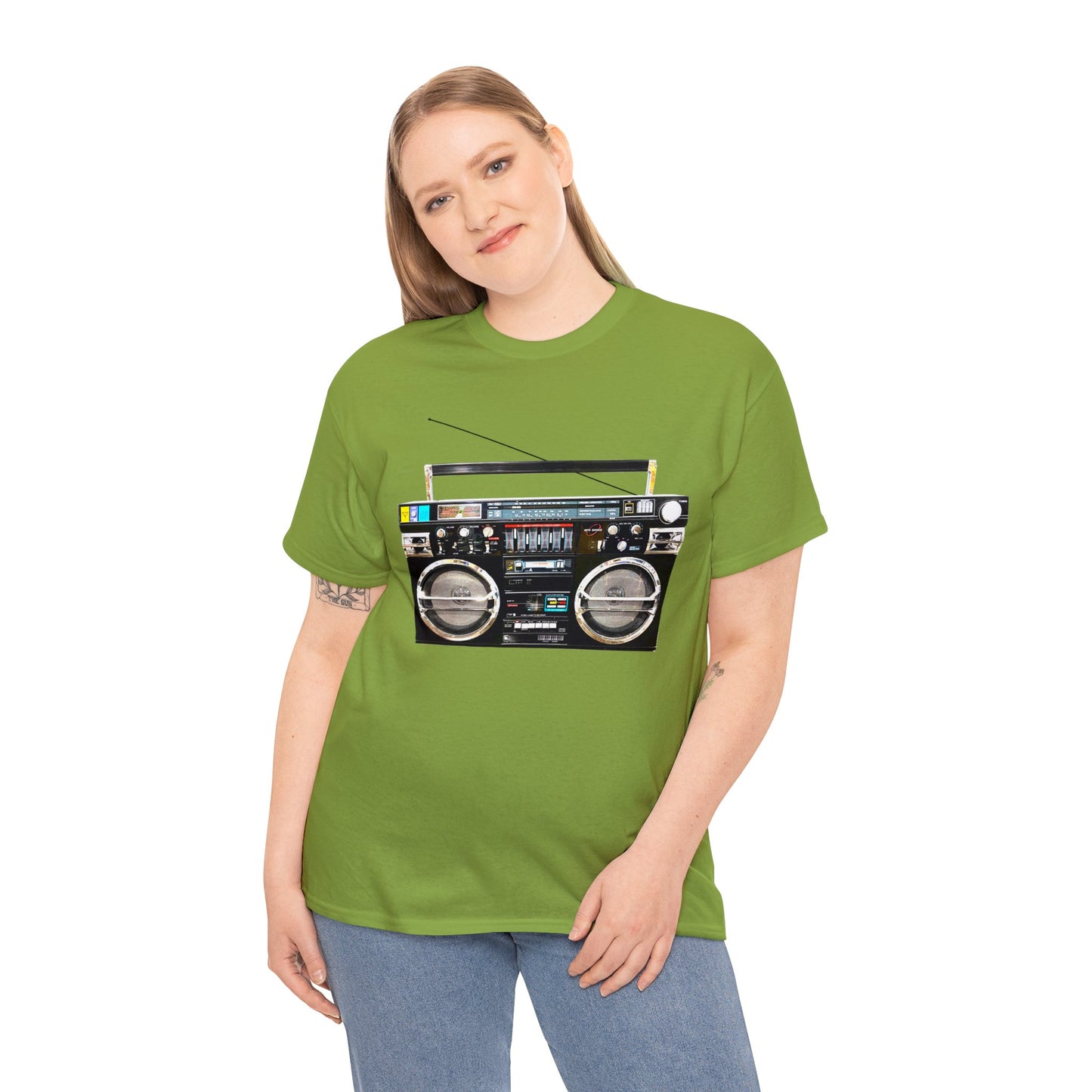 Jambox, Boom Box, Ghetto Blaster, Radio, Tape Player Heavy Cotton Tee