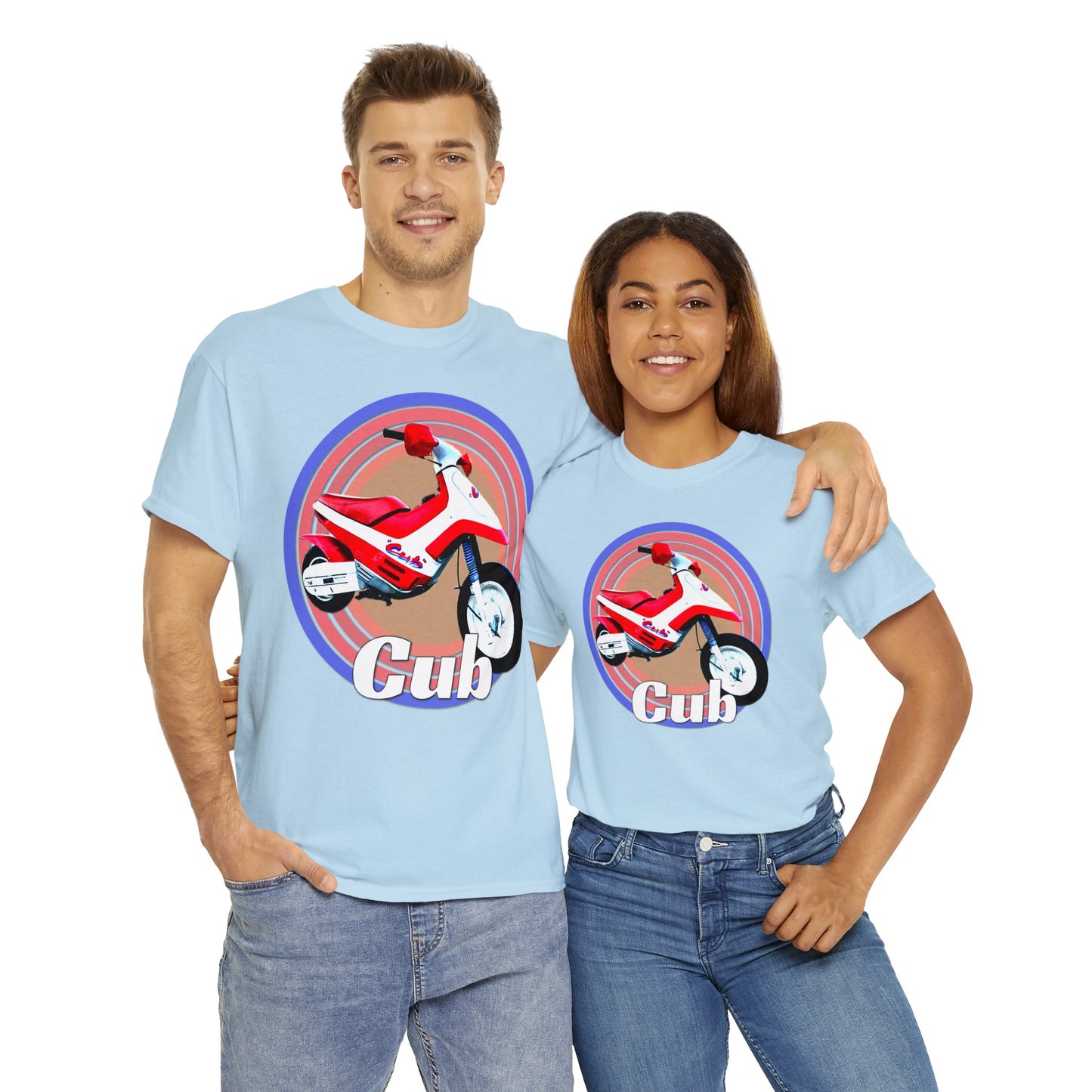 Vintage Cub Motorcycle, Cub Mini Bike, Retro Cub Motocross Bike Heavy Cotton Tee