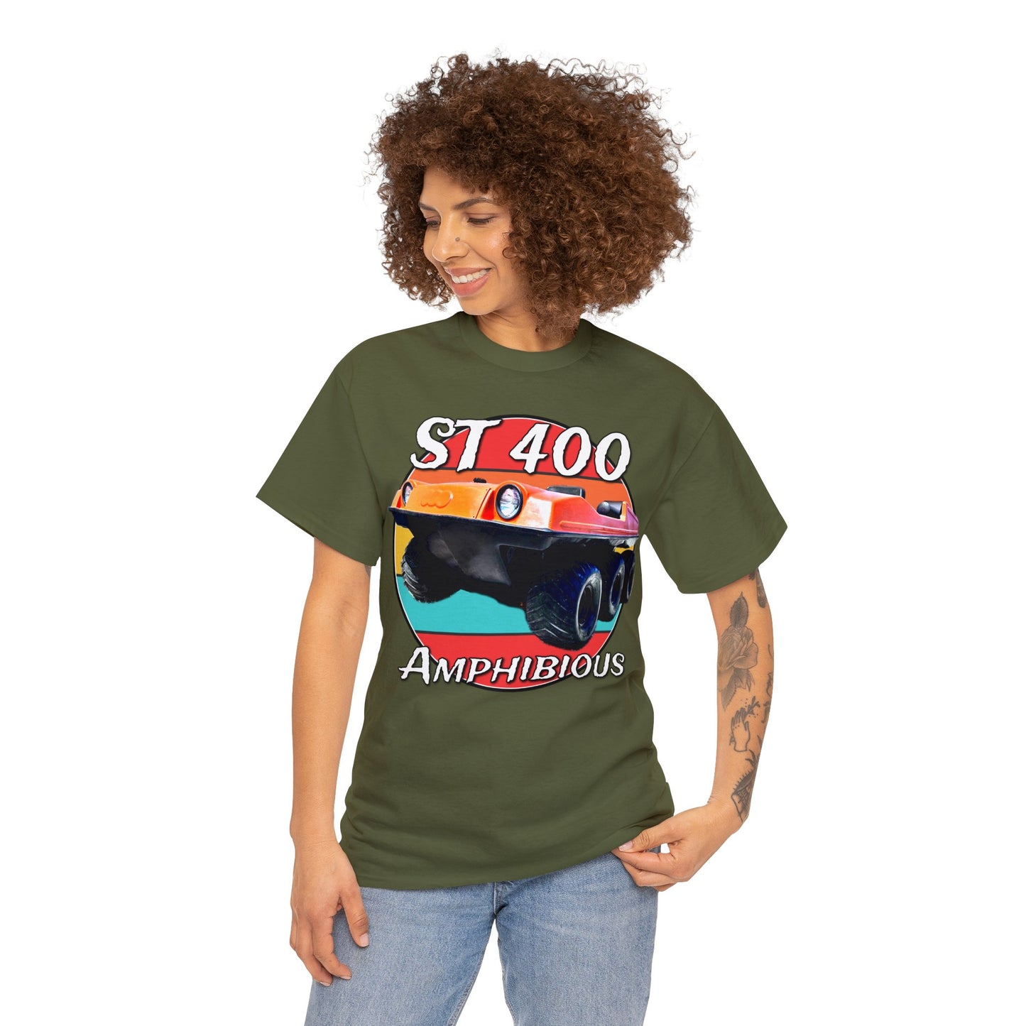 ST400 Amphibious 6x6 Vintage All Terrain Vehicle Heavy Cotton Tee