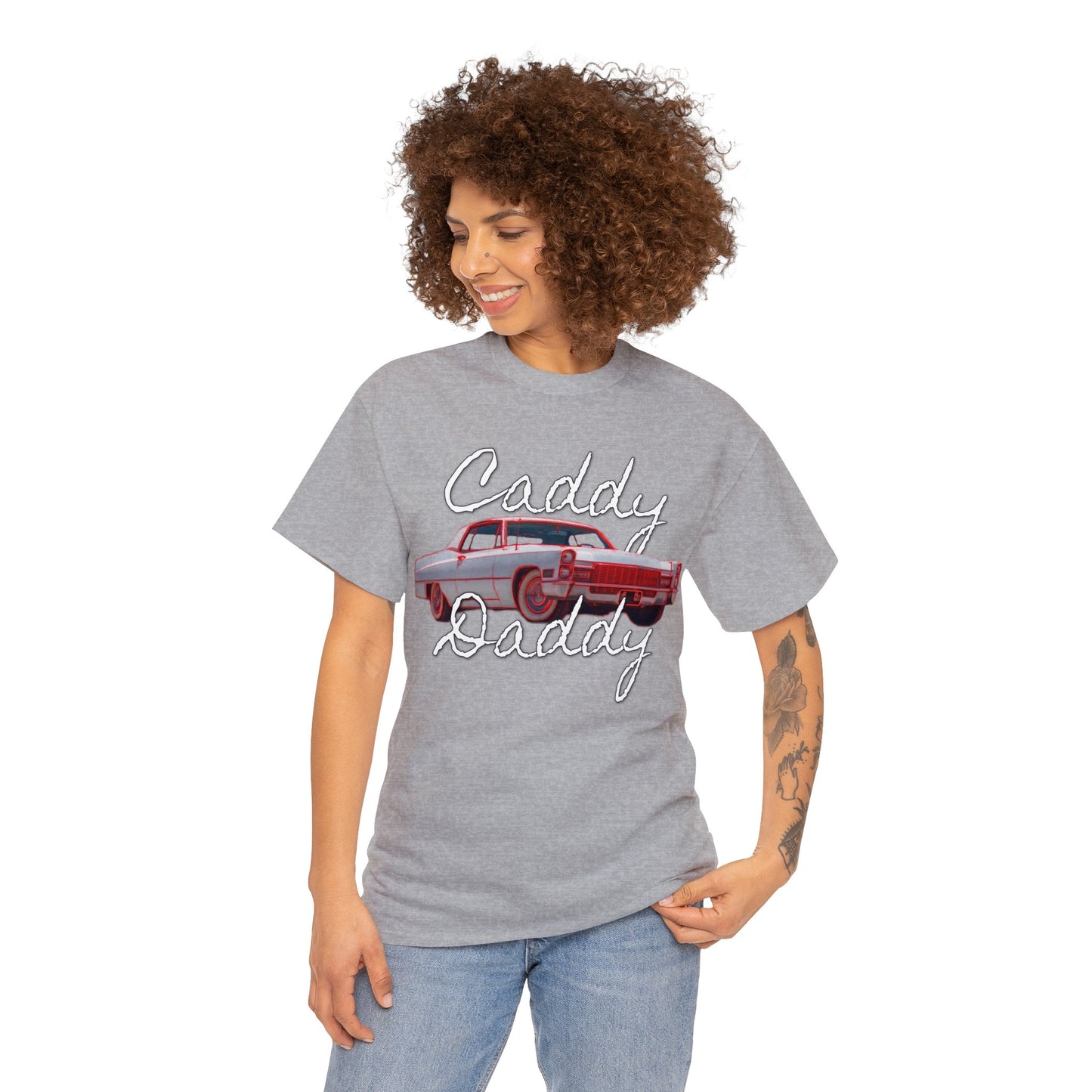 Cadillac, Vintage Car, Caddy Daddy, Retro DeVille Heavy Cotton Tee