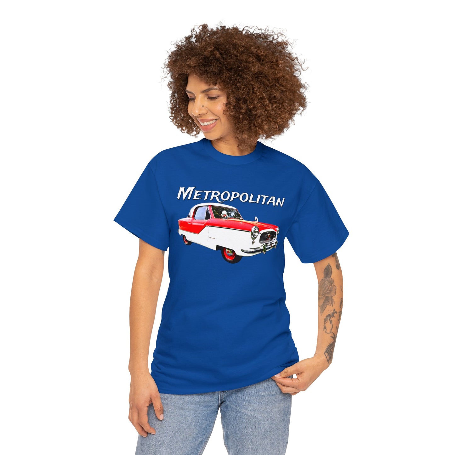 Metropolitan Car, Vintage Nash, Retro Metropolitan Automobile Heavy Cotton Tee