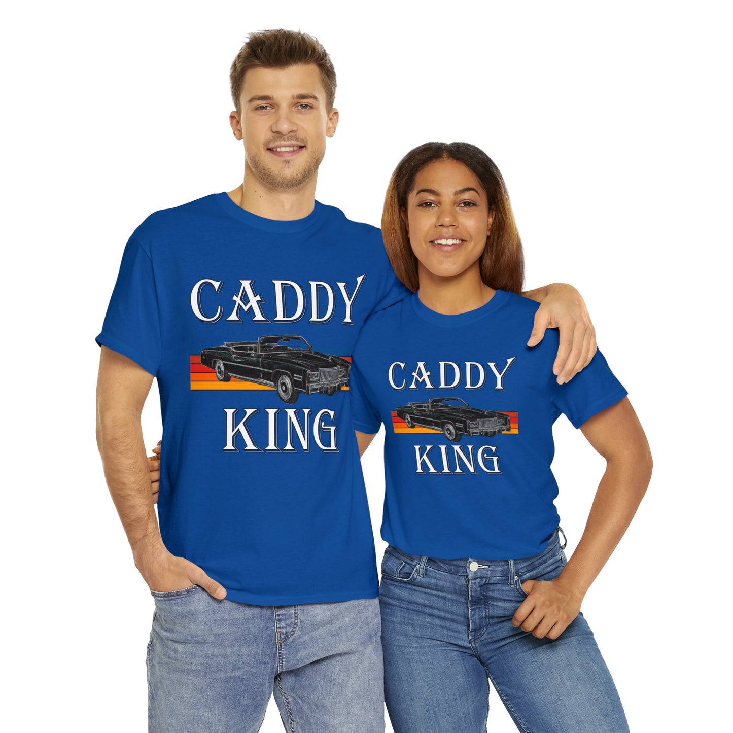 Caddy King, Vintage Cadillac Car, Convertible Caddy Heavy Cotton Tee