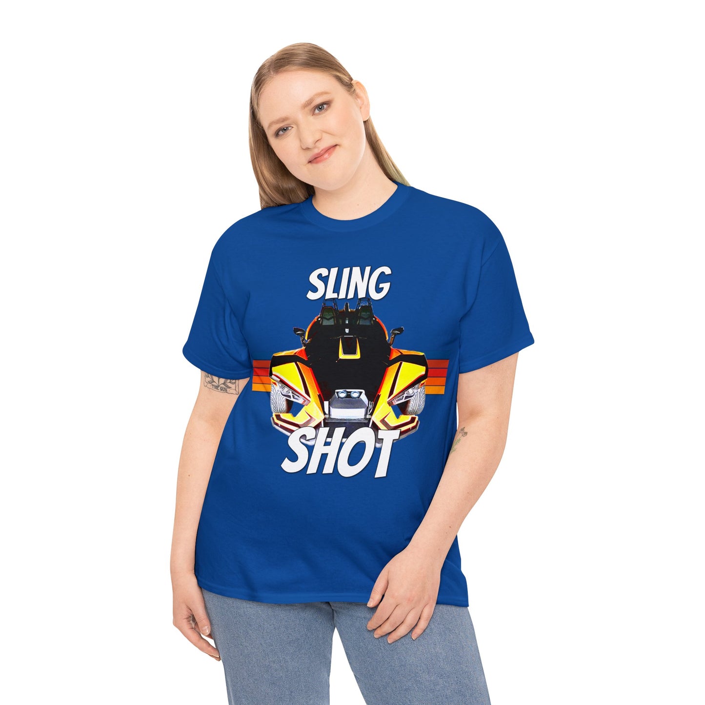 Sling Shot Three Wheel Vehicle, Slingshot Convertible Car Heavy Cotton Tee