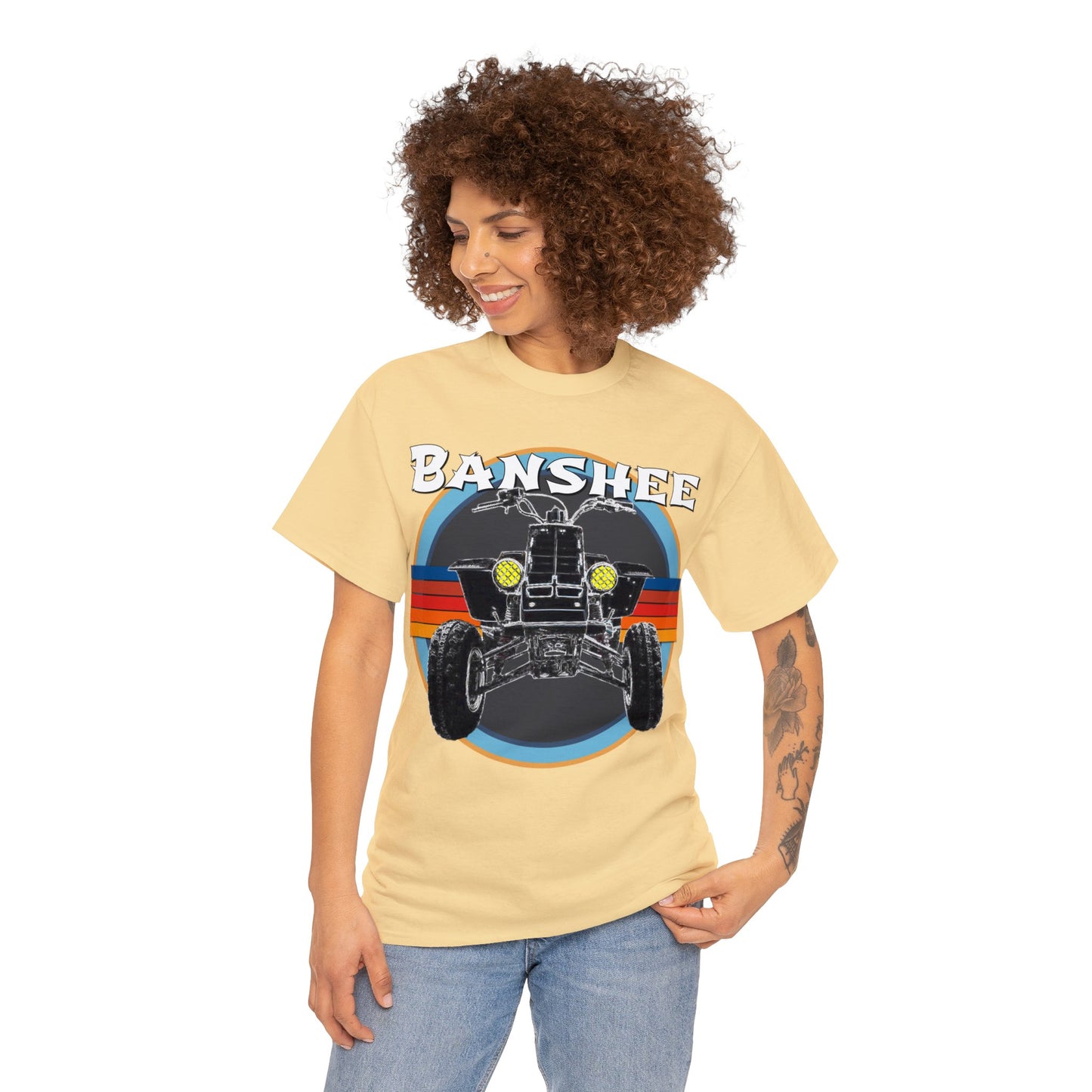 Banshee Quad ATV, Banshee Four Wheeler, Quad Bike Heavy Cotton Tee