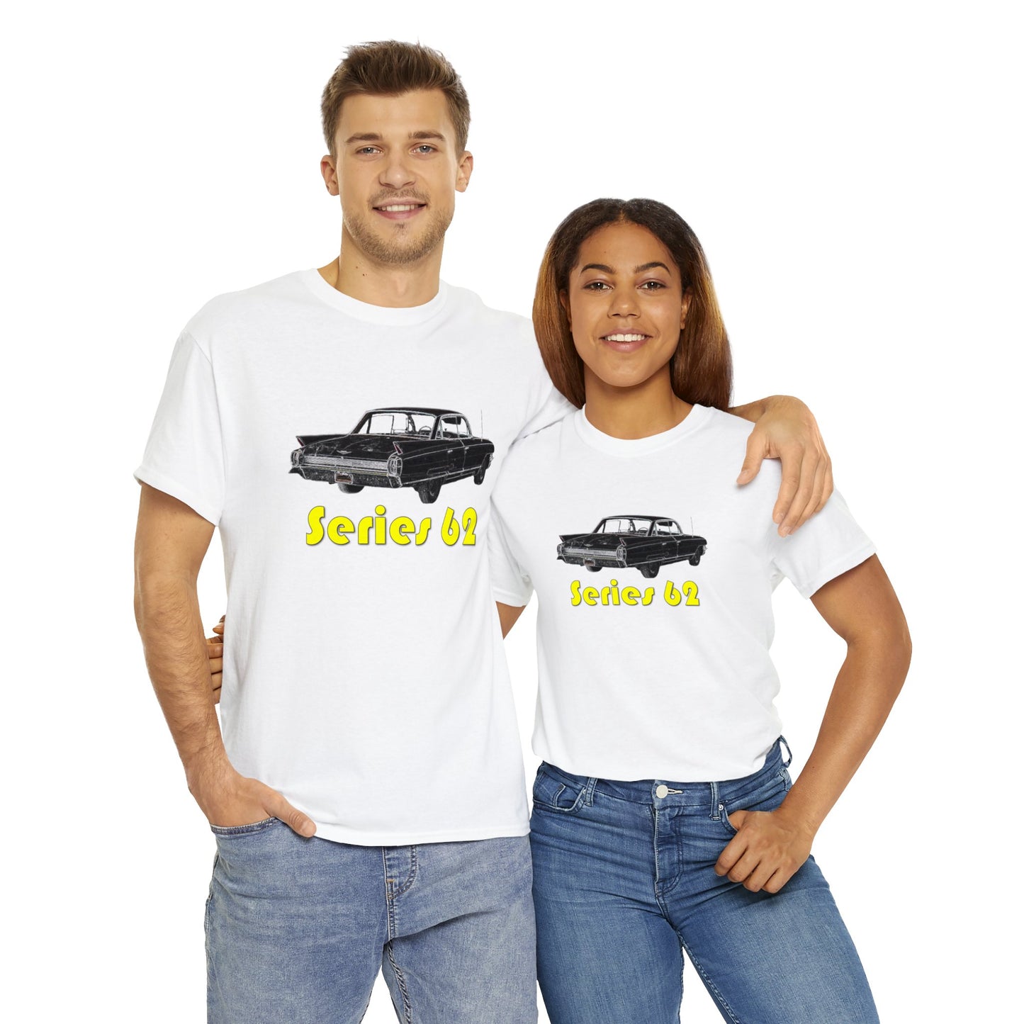 Series 62, Caddy, Vintage Car, Antique American Automobile, Retro Car Heavy Cotton Tee