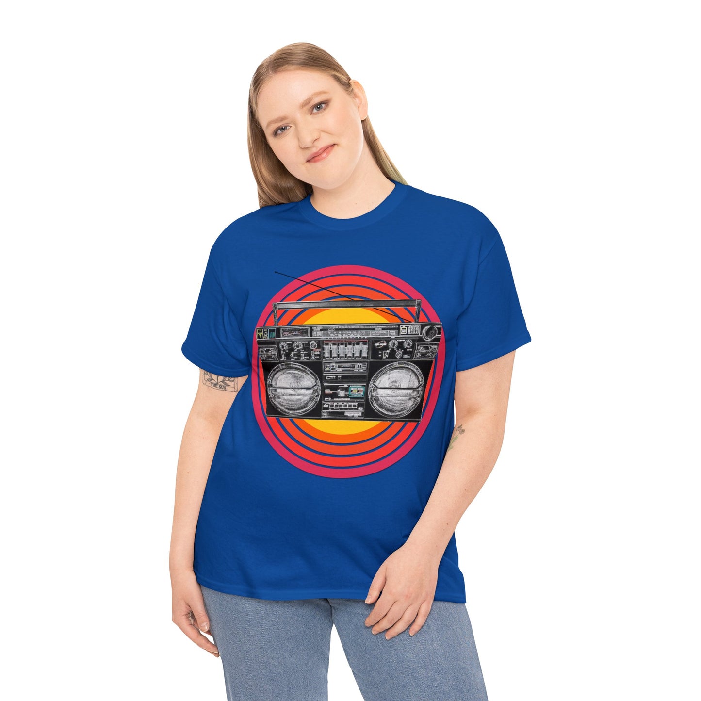 Jambox, Boom Box, Ghetto Blaster, Radio, Tape Player Heavy Cotton Tee