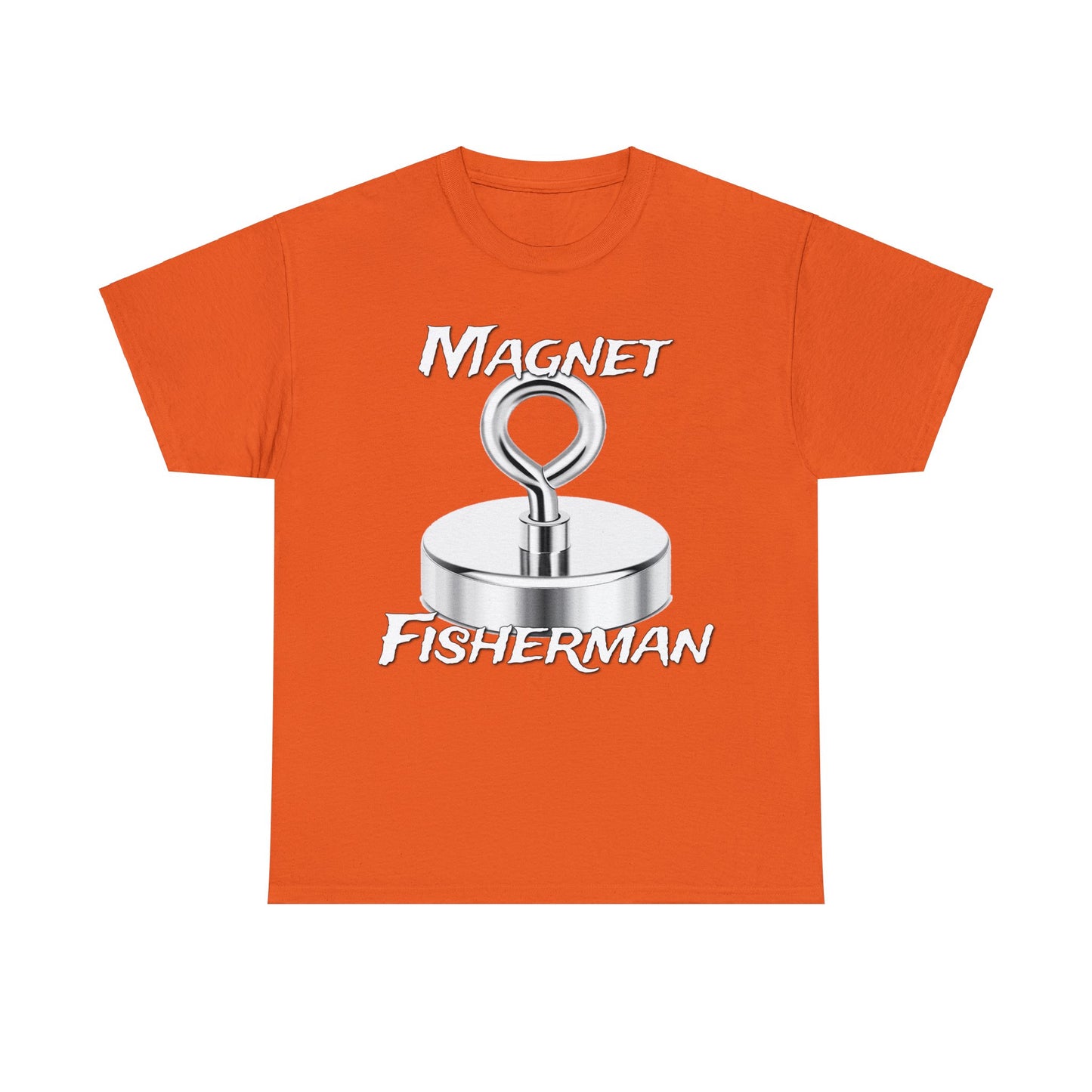 Cool Magnet Fisherman Fishing Unisex Heavy Cotton Tee