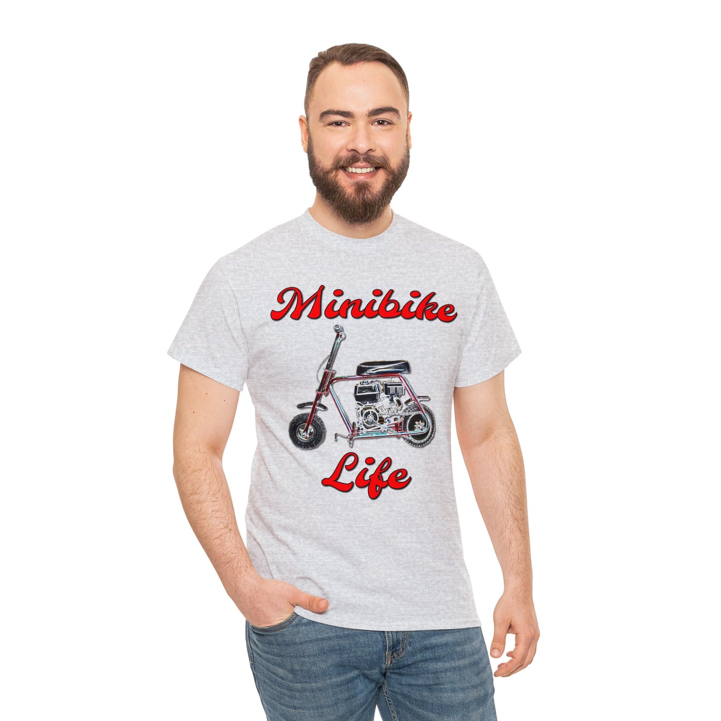 Mini Bike, Scooter, Vintage Moped, Manco Streaker, Mini Motorcycle Heavy Cotton Tee