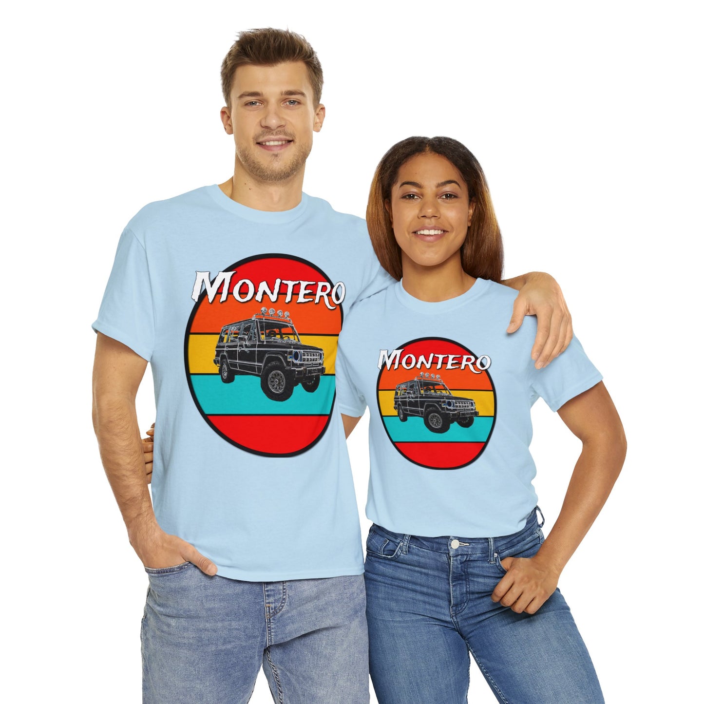 Montero 4x4 Off Road Truck, Vintage Retro Montero Heavy Cotton Tee