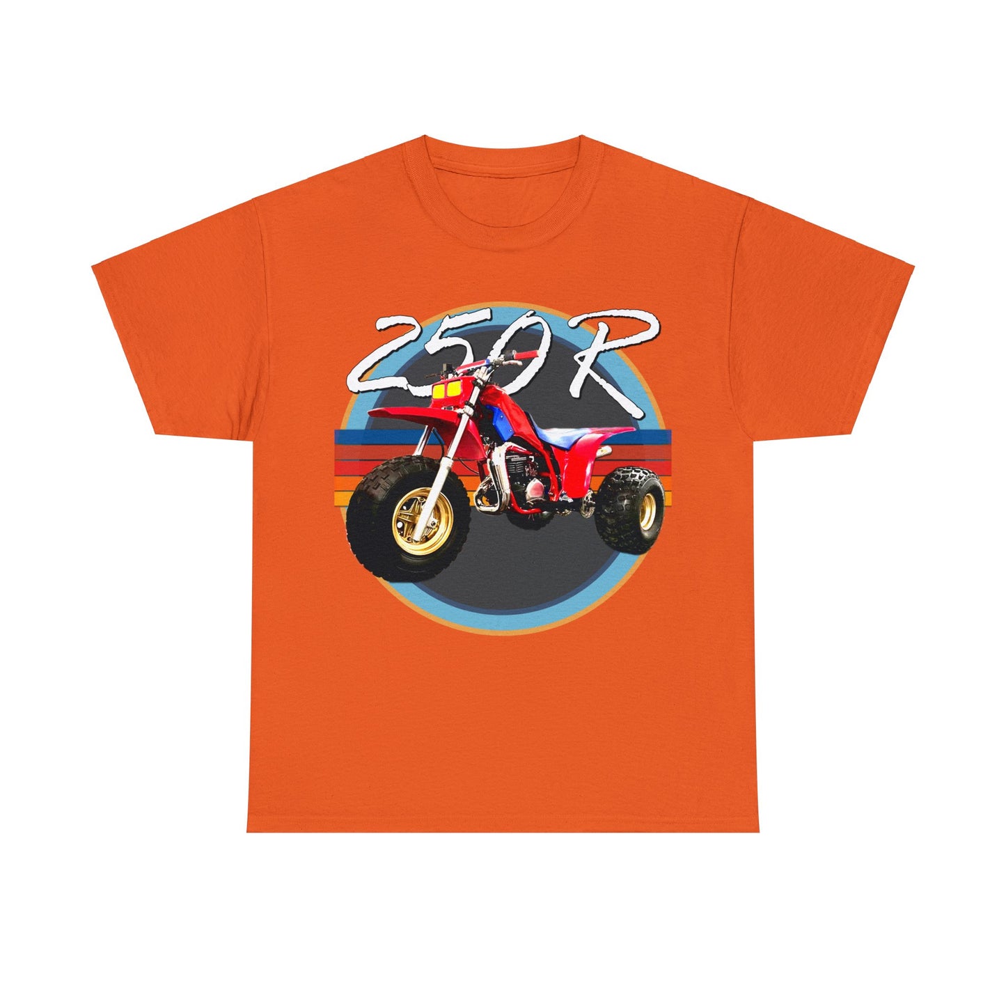 250R Three Wheeler, Retro Three Wheeler, 2 Stroke 3 Wheeler, ATV, ATC Heavy Cotton Tee