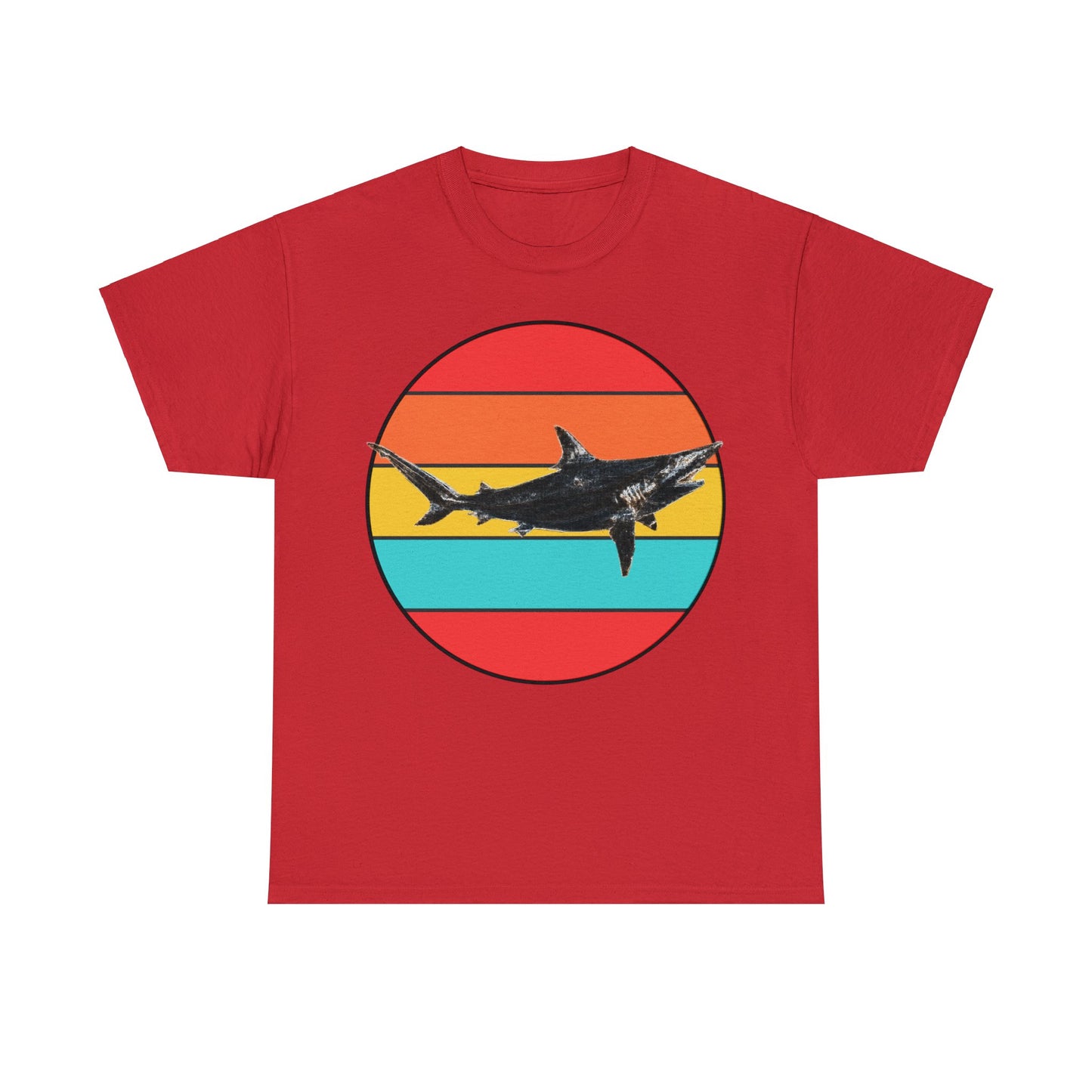 Black Tip Shark, Cool Shark, Aggressive Shark, Shark Bite Heavy Cotton Tee