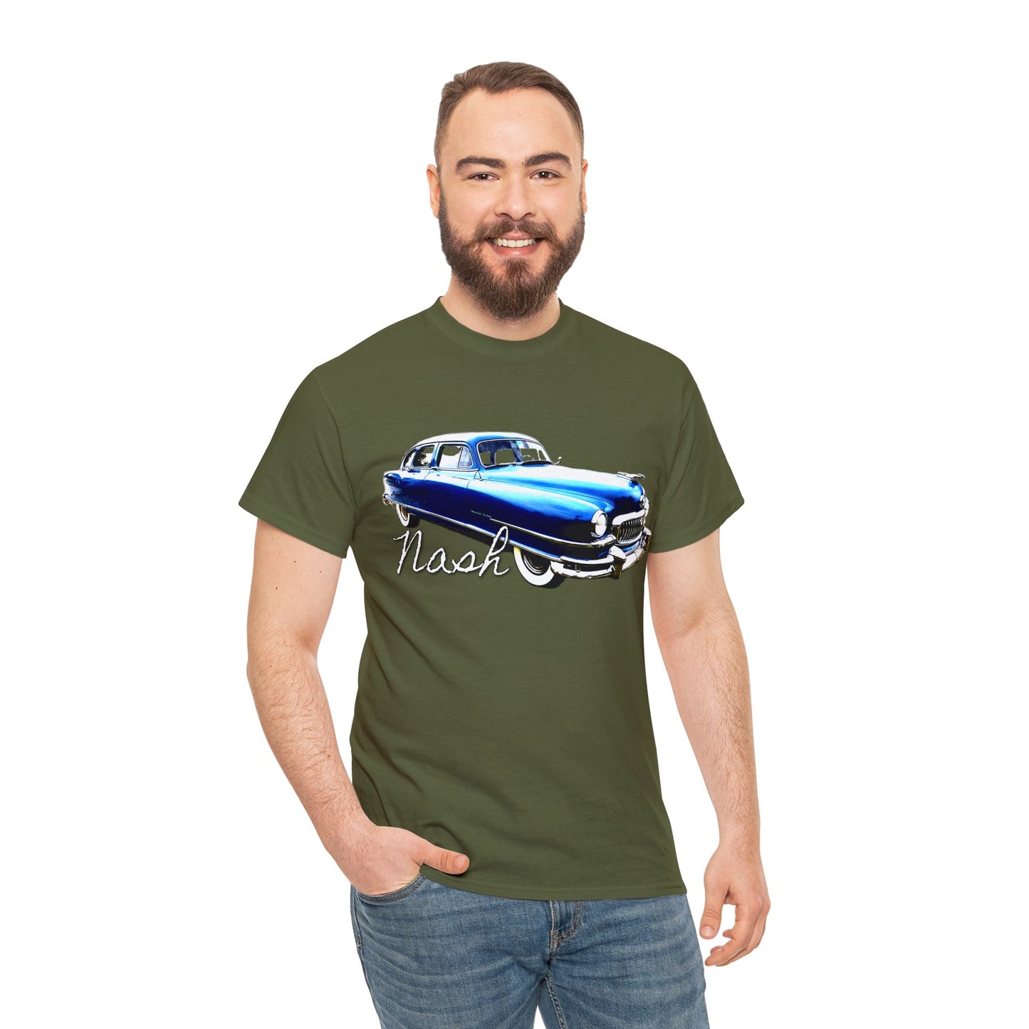 Nash Car, Vintage Car, Retro American Car, Mercury Heavy Cotton Tee