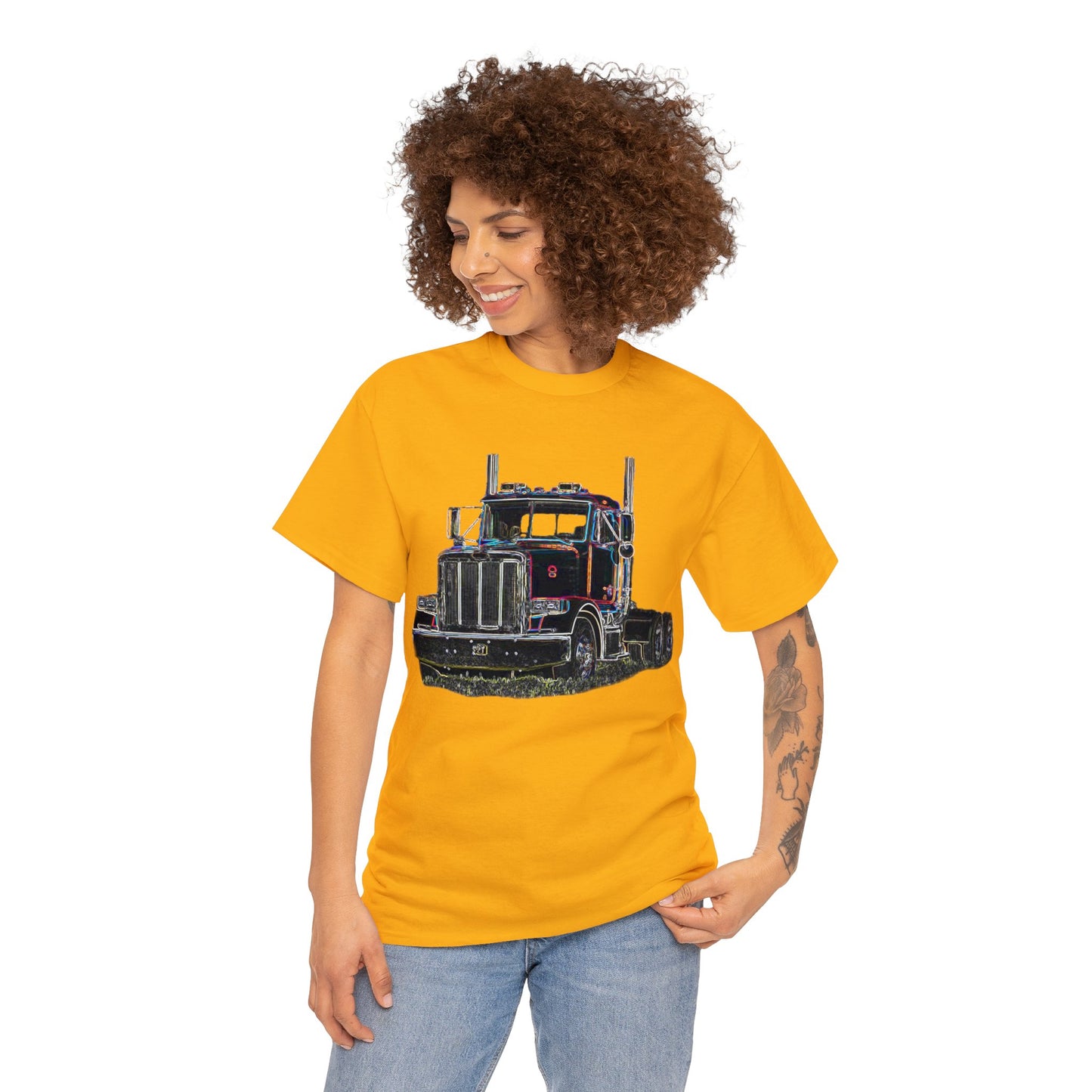 Pete Truck, Bobtail Truck, Trucker Gift, 18 Wheeler Heavy Cotton Tee