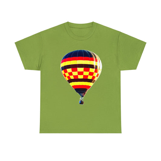 Hot Air Balloon, Balloon Pilot, Colorful Hot Air Balloon Heavy Cotton Tee