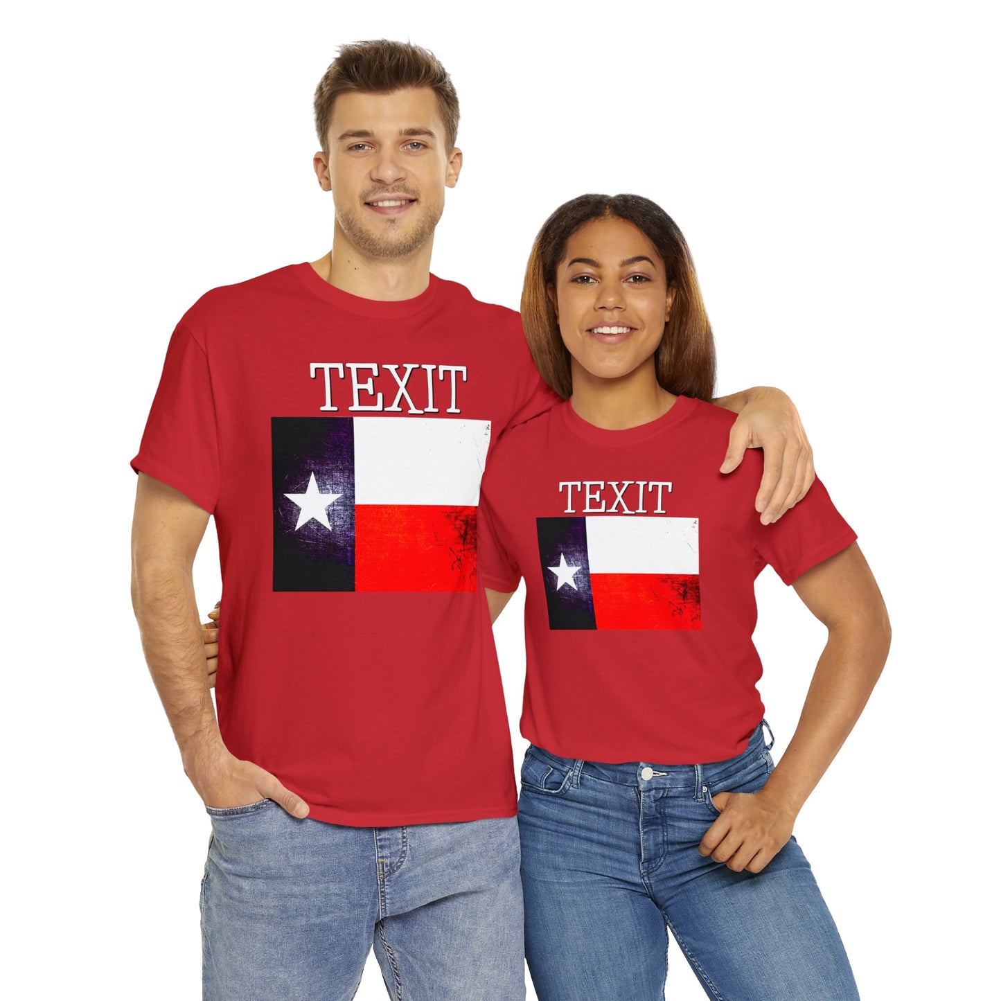 Texit Texas Flag Texas Independence Heavy Cotton Tee