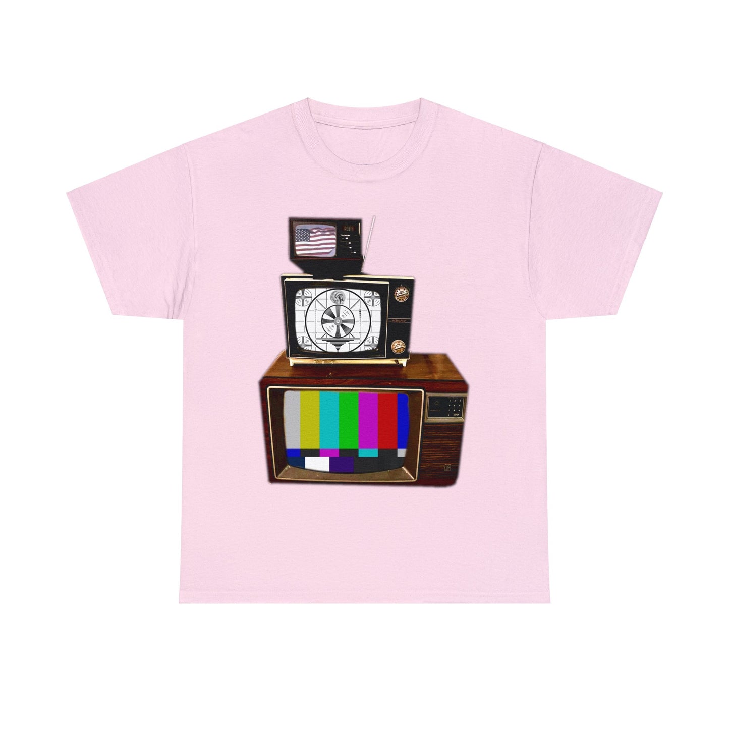 Vintage Televisions, Tube TV, Sign Off Screen, Old School, Vintage, Retro Heavy Cotton Tee