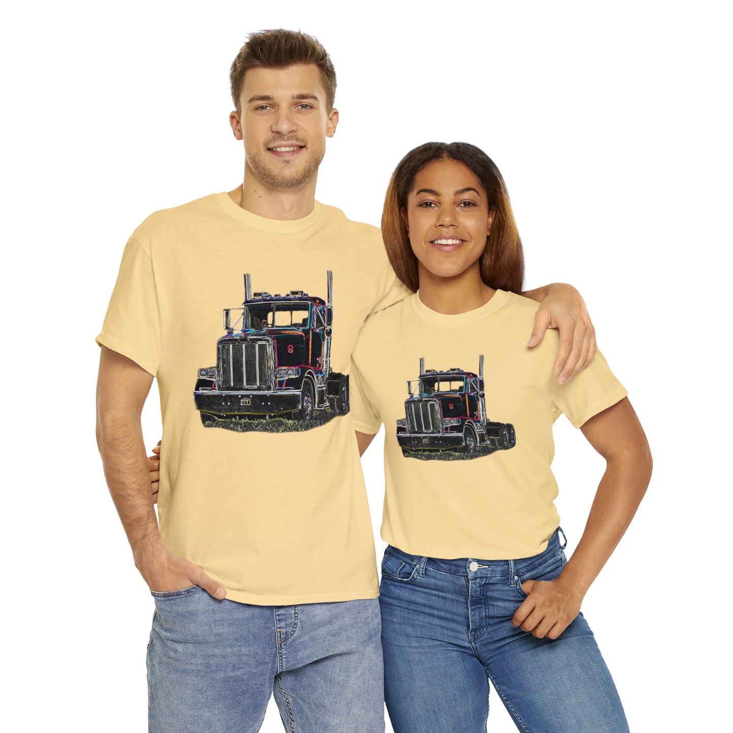 Pete Truck, Bobtail Truck, Trucker Gift, 18 Wheeler Heavy Cotton Tee