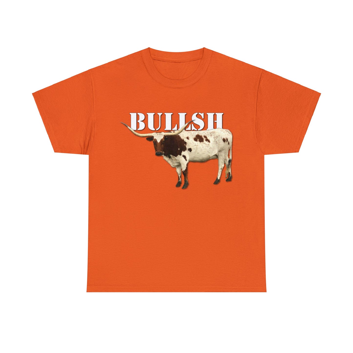 Bullsh, Longhorn, Cow, Cattle, Funny, Texas, Country Heavy Cotton Tee