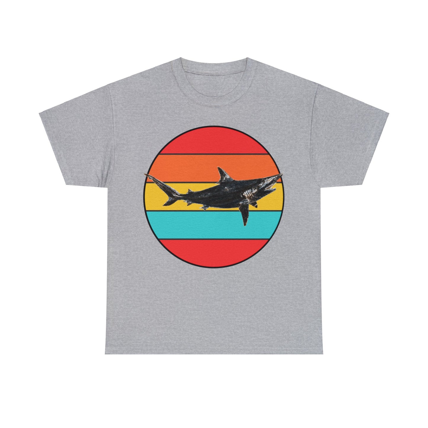 Black Tip Shark, Cool Shark, Aggressive Shark, Shark Bite Heavy Cotton Tee