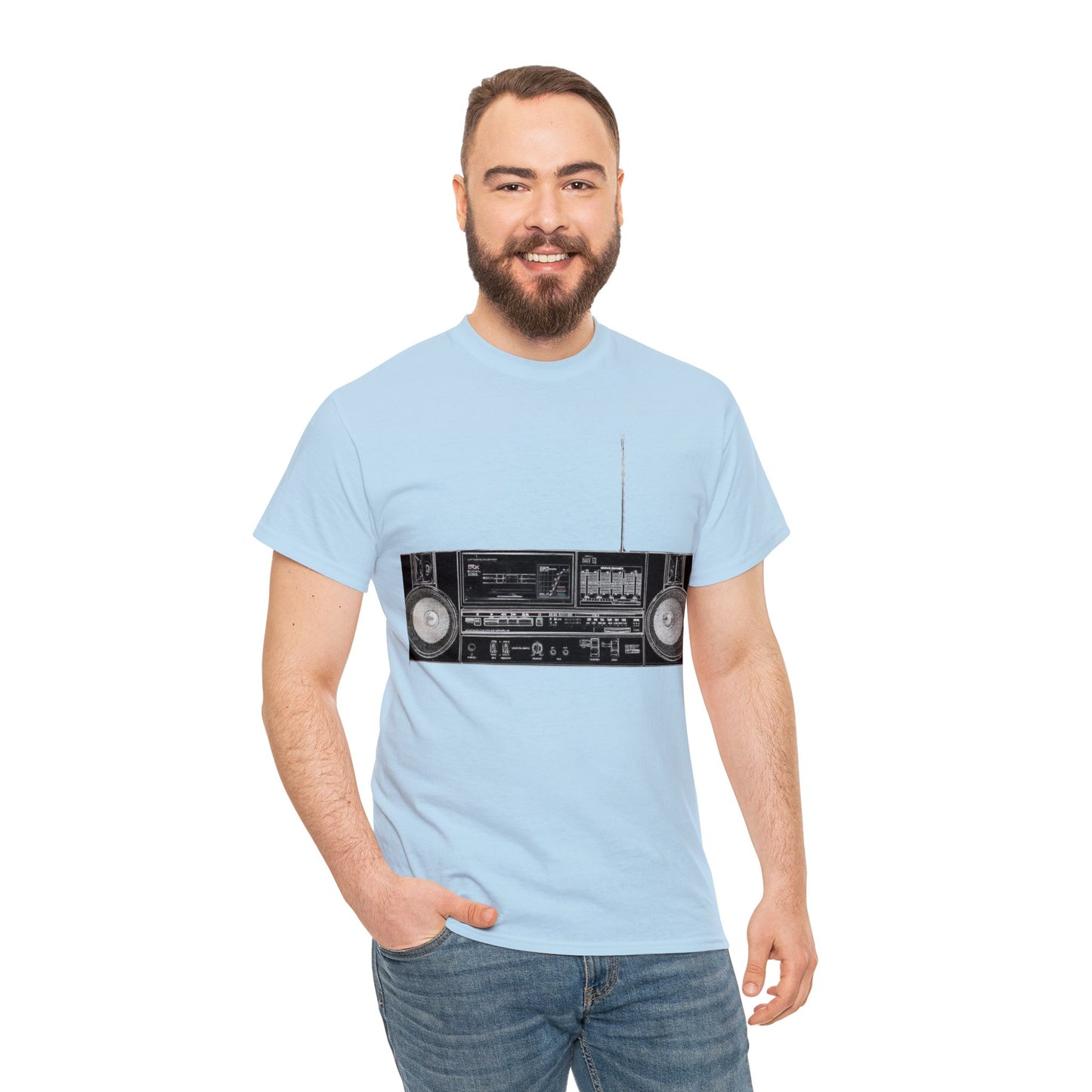 Ghetto Blaster, Jam Box, Boom Box, Vintage Stereo, Audiophile Heavy Cotton Tee