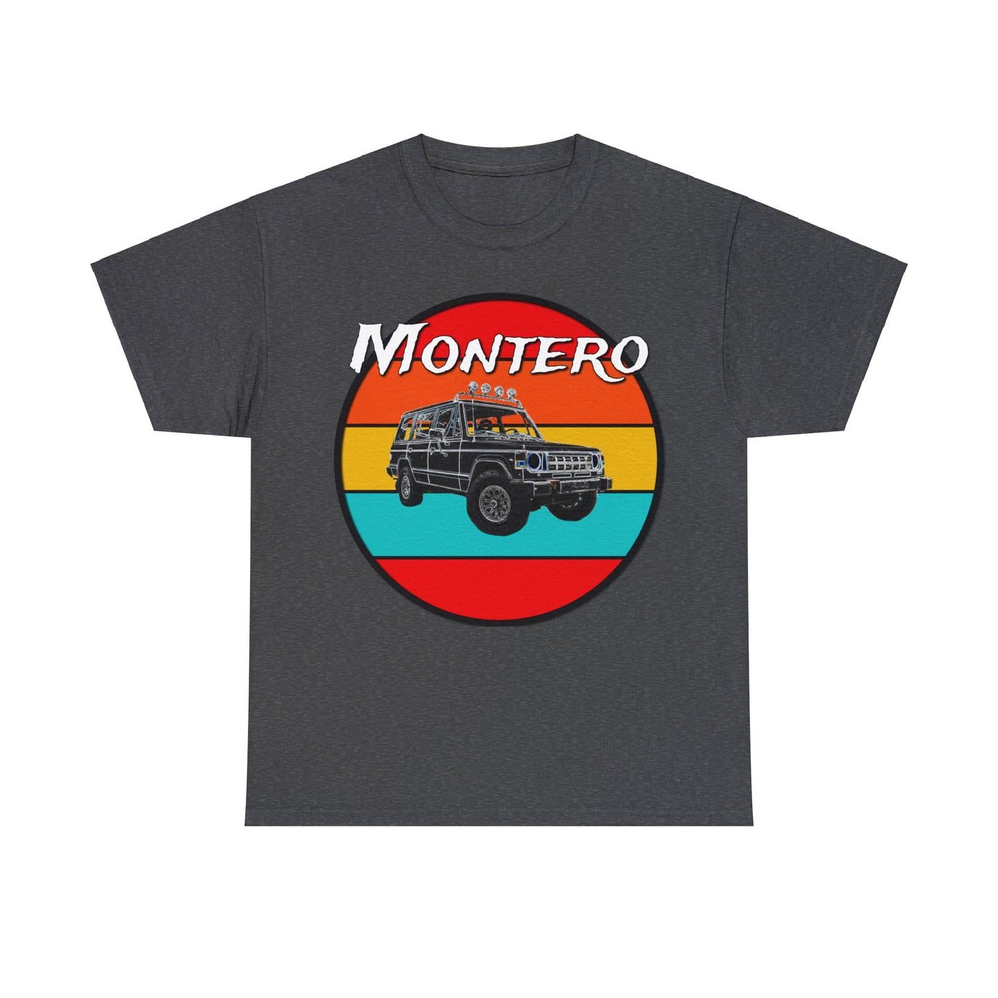 Montero 4x4 Off Road Truck, Vintage Retro Montero Heavy Cotton Tee