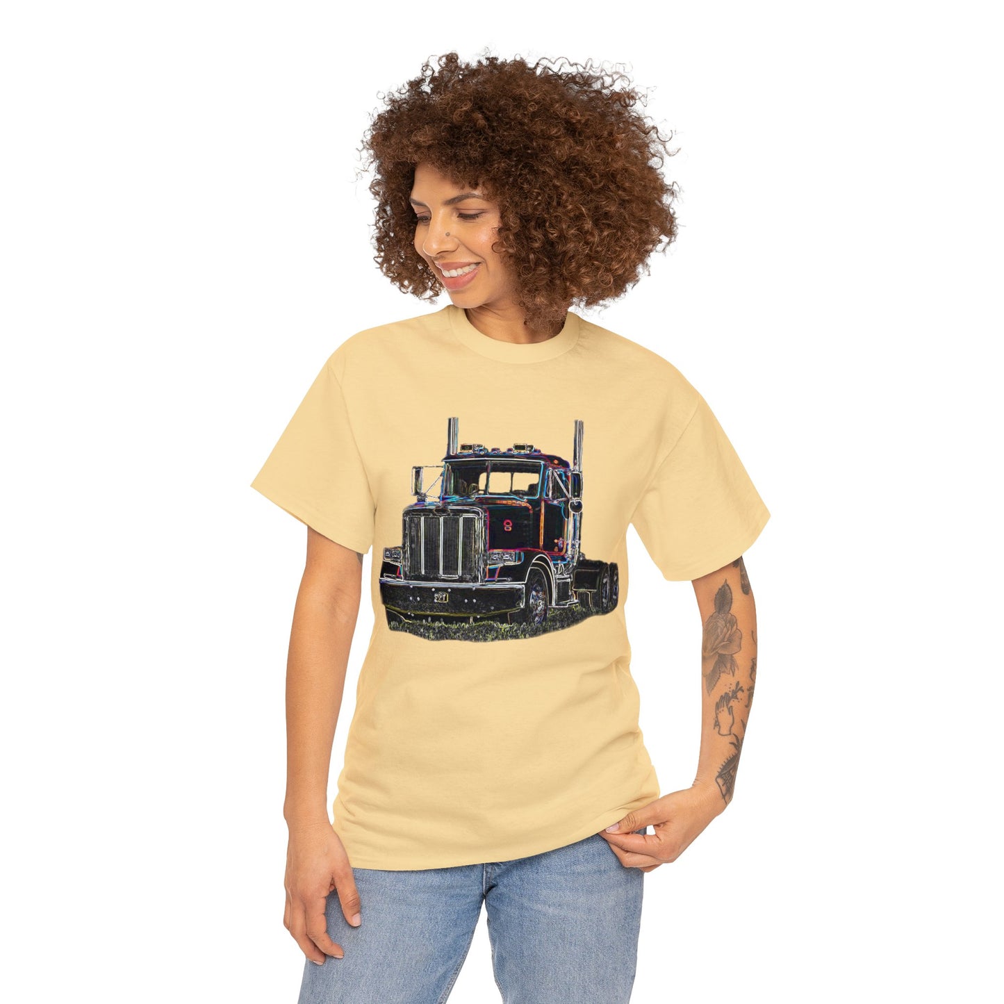 Pete Truck, Bobtail Truck, Trucker Gift, 18 Wheeler Heavy Cotton Tee